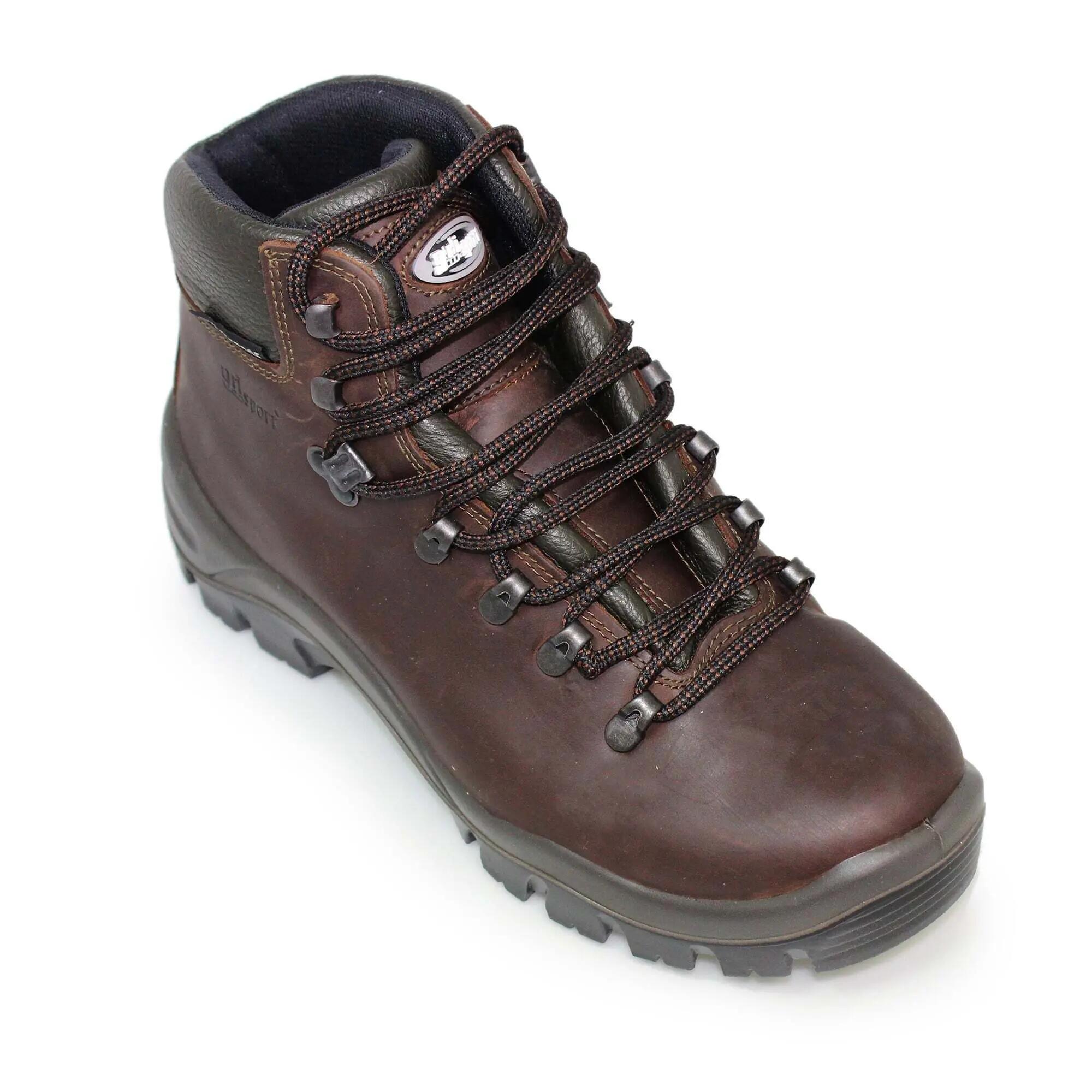 Scarponcini Da Trekking Pelle Cerata Uomo Grisport Peaklander Marrone 5/6