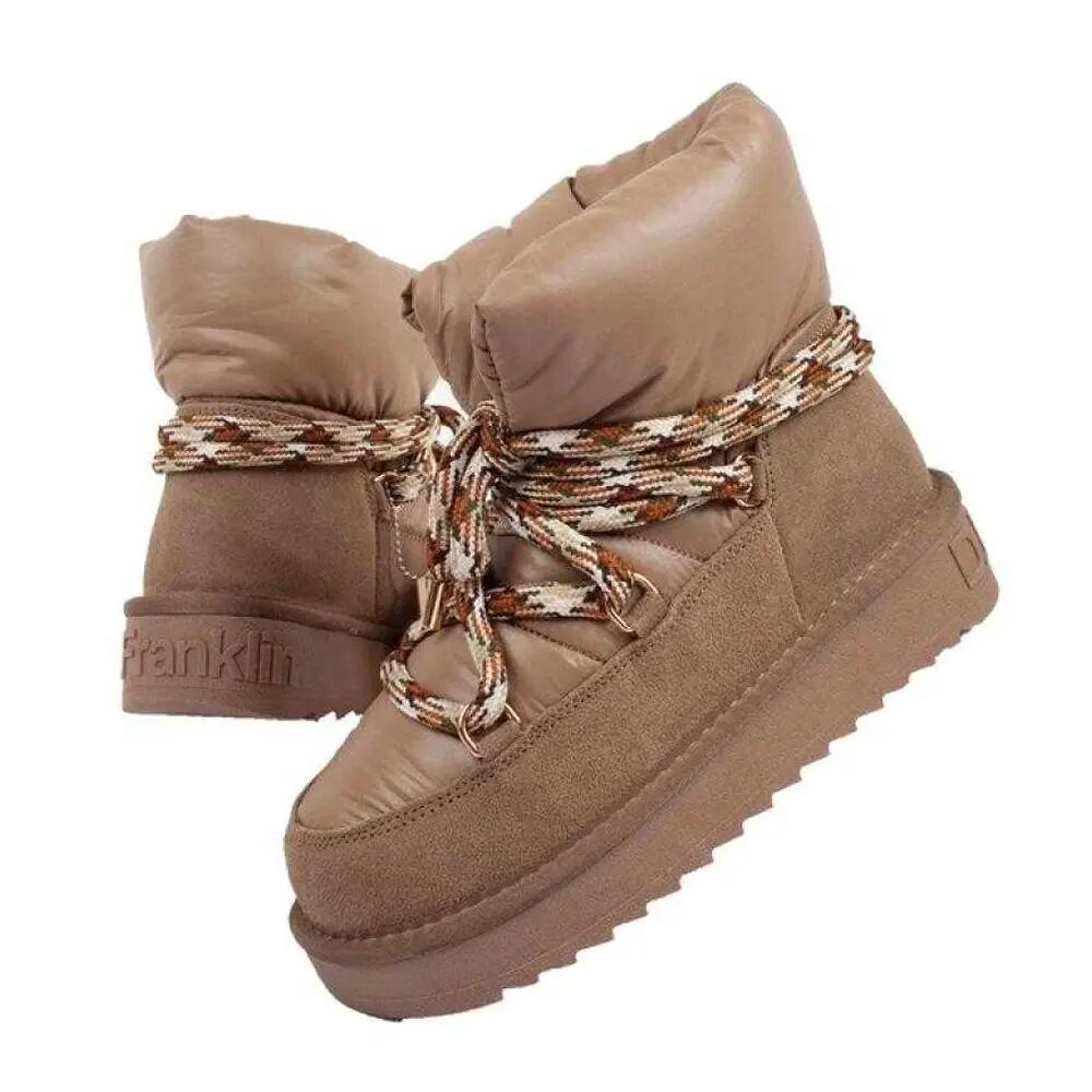 Womens/Ladies Sheepskin Platform Winter Snow Boots (Dark Brown) 5/5