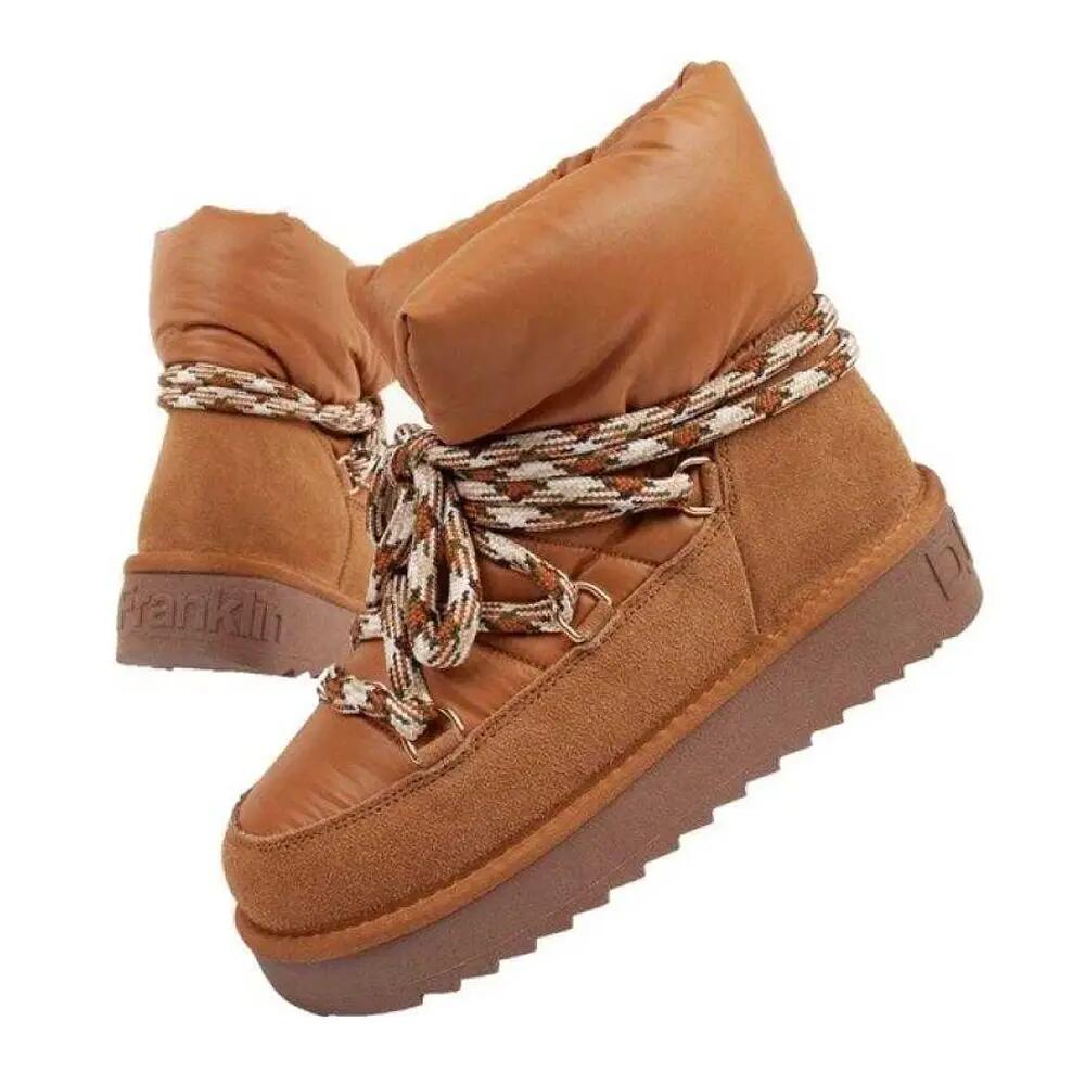Womens/Ladies Sheepskin Platform Winter Snow Boots (Brown) 5/5