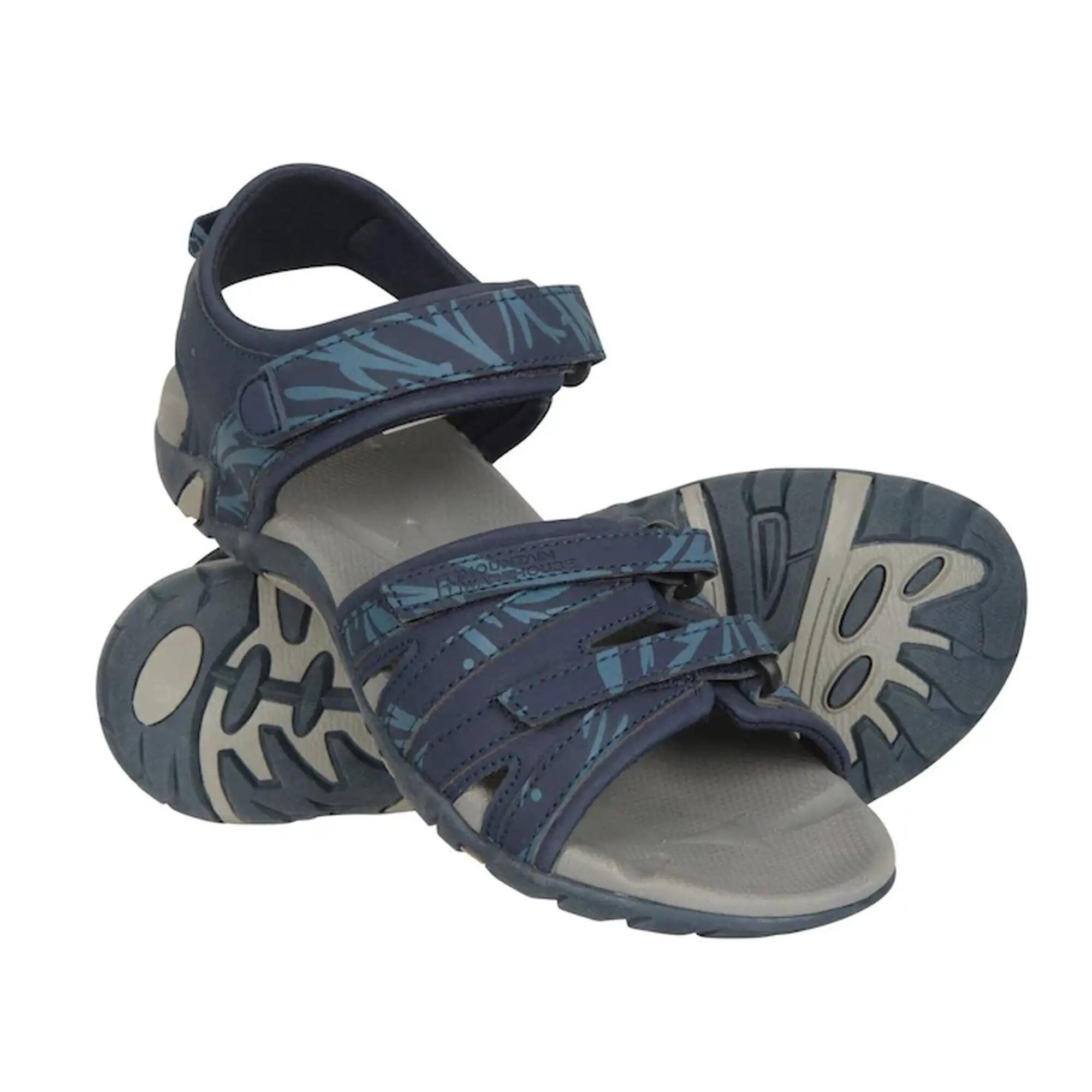 Womens/Ladies Santorini Wide Sandals (Navy) 6/6