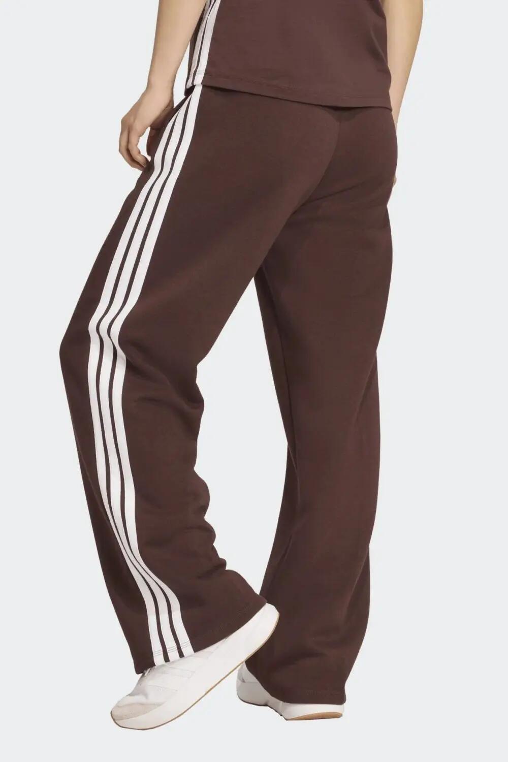 Pantalón de felpa con tres franjas y bajo abierto Adidas W 3/5