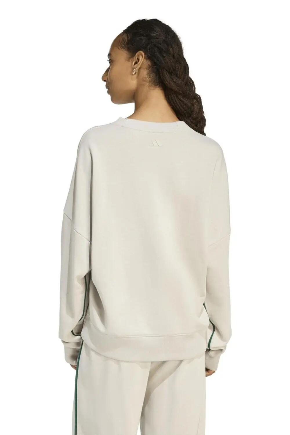 Felpa donna adidas graphic seasonal - beige 3/4