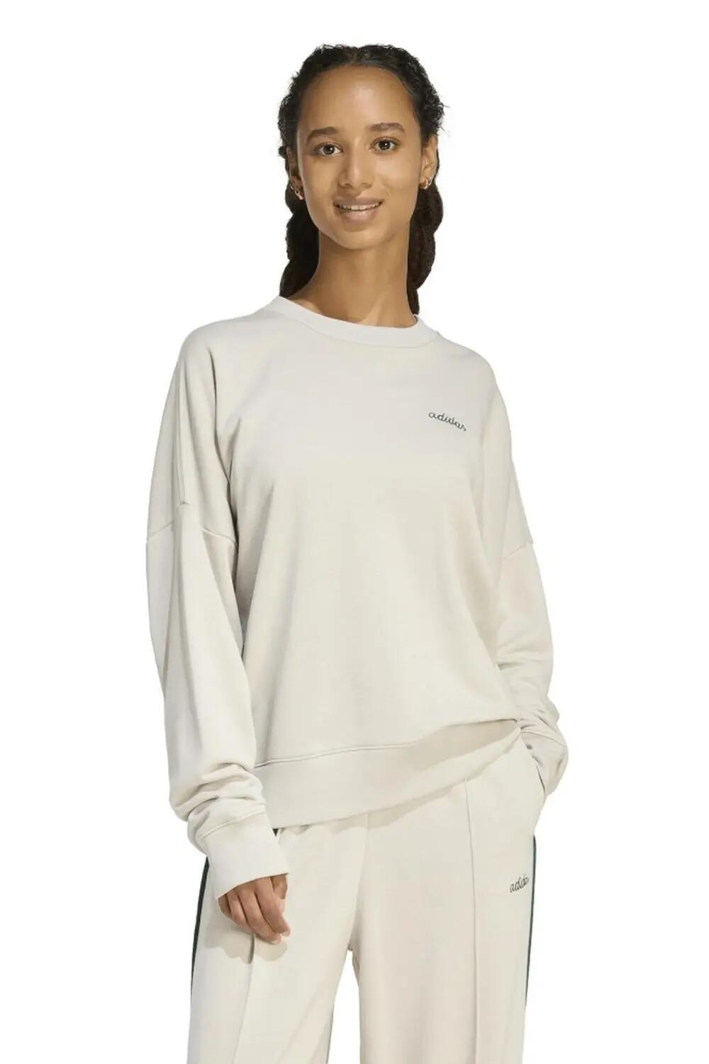 Felpa donna adidas graphic seasonal - beige 2/4