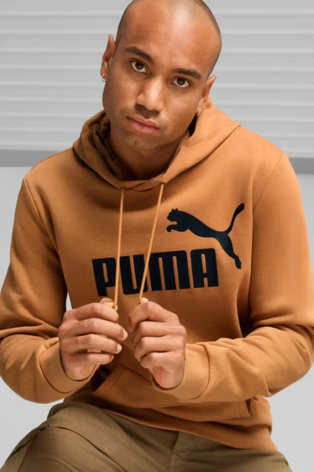 Sudadera Hombre Puma Col Big Logo Naranja 3/4