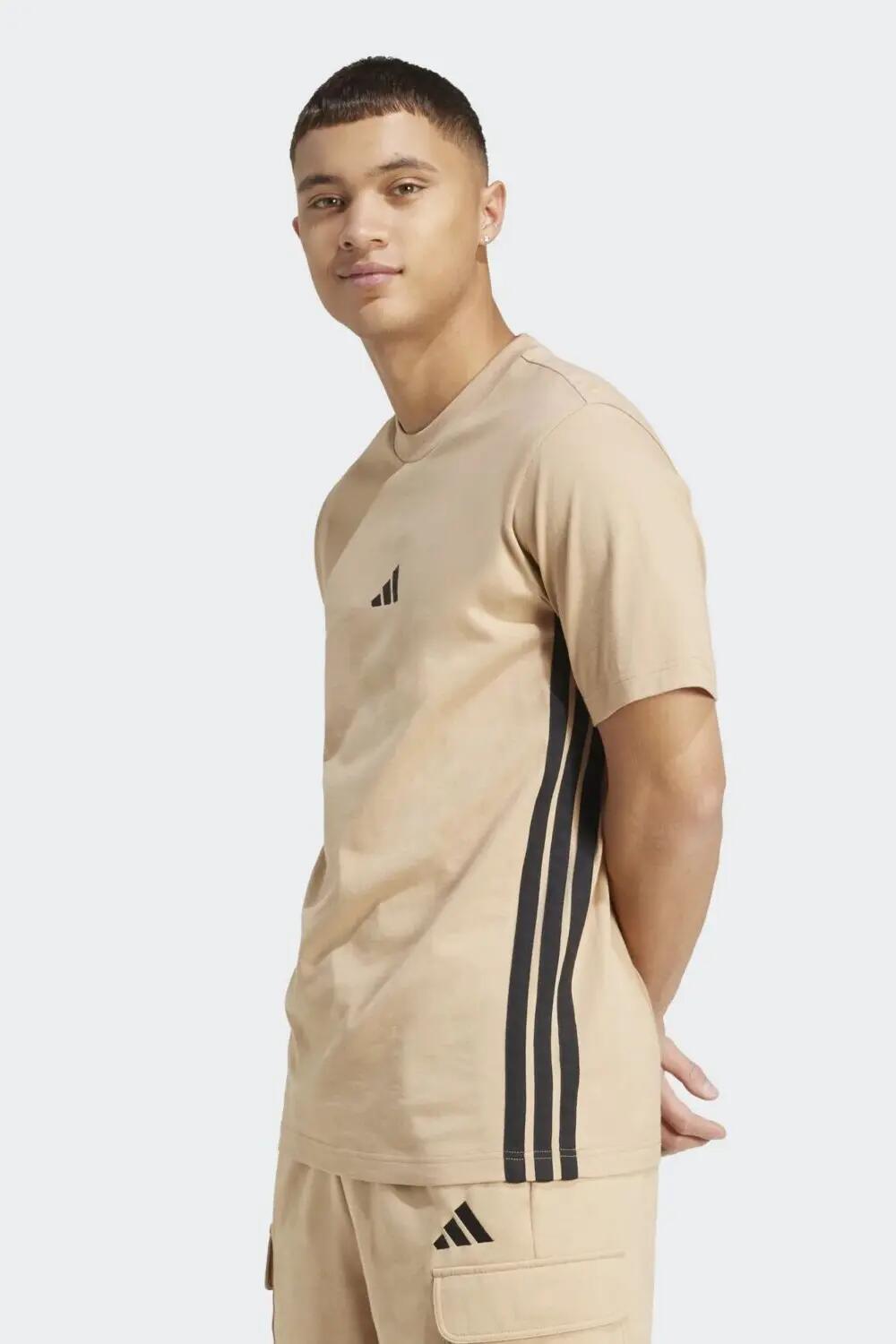 Camiseta de una sola capa con 3 franjas 2/4