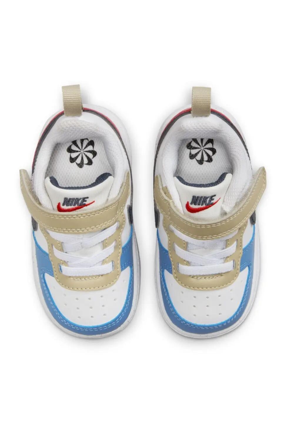 Ténis Court Borough Low Recraft Branco/Azul Trovão-Vermelho LT 2/4