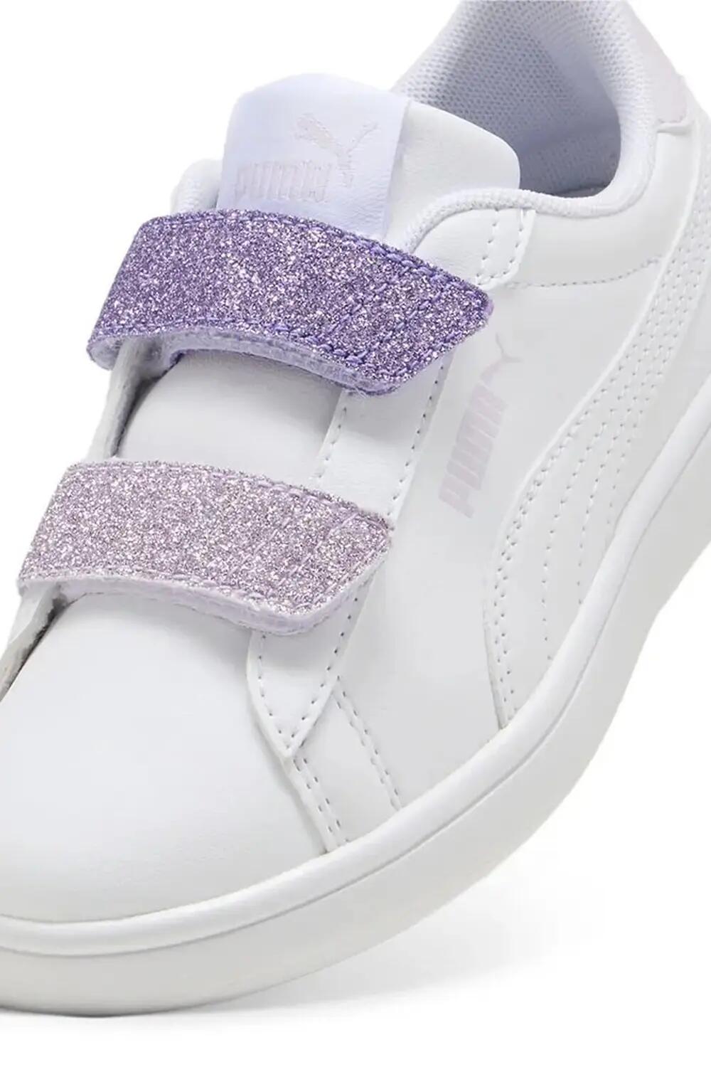 Puma Smash 3.0 L Glitter Velcro V PS - Zapatilla infantil, de velcro, multicolor 4/7