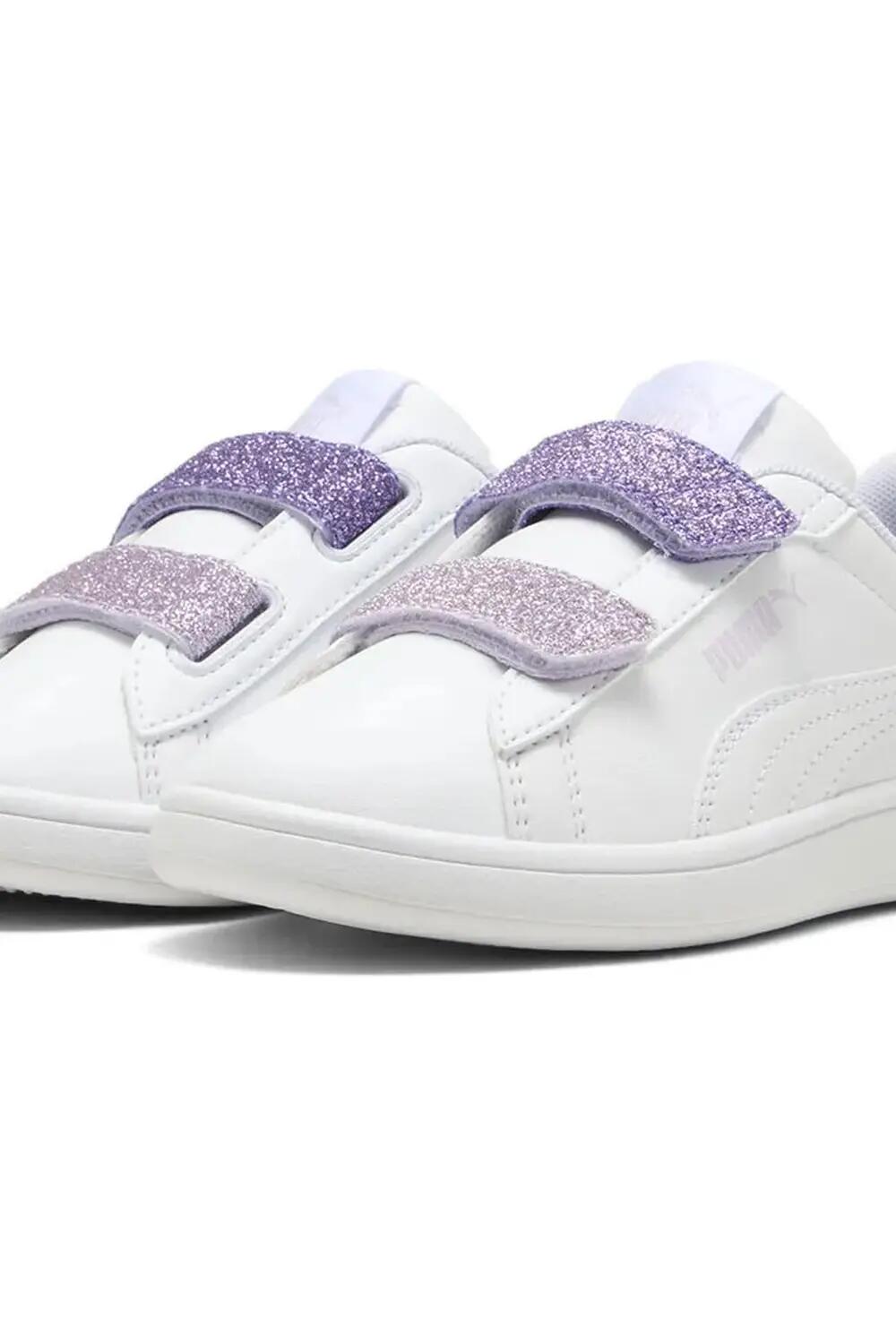 Puma Smash 3.0 L Glitter Velcro V PS - Zapatilla infantil, de velcro, multicolor 2/7