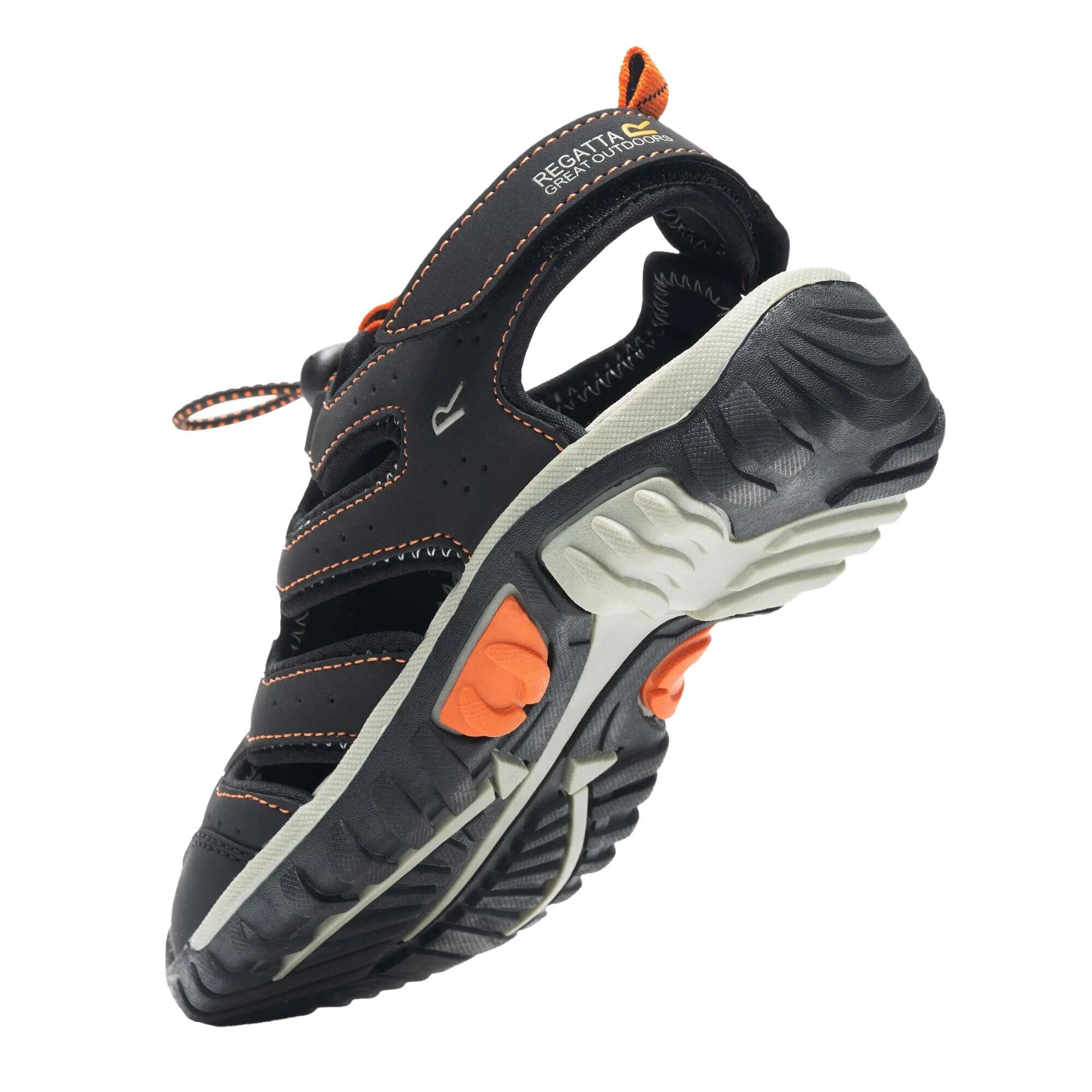 Sandales Contrastées À Bout Arrondi WESTSHORE Enfant (Noir / Orange) 7/7