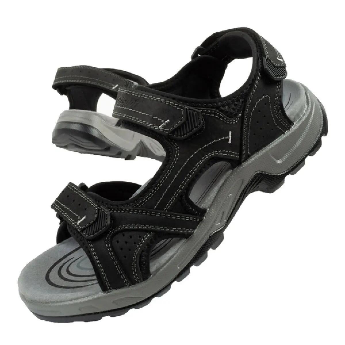 Sandalias de Cuero para Hombre Negro 6/6
