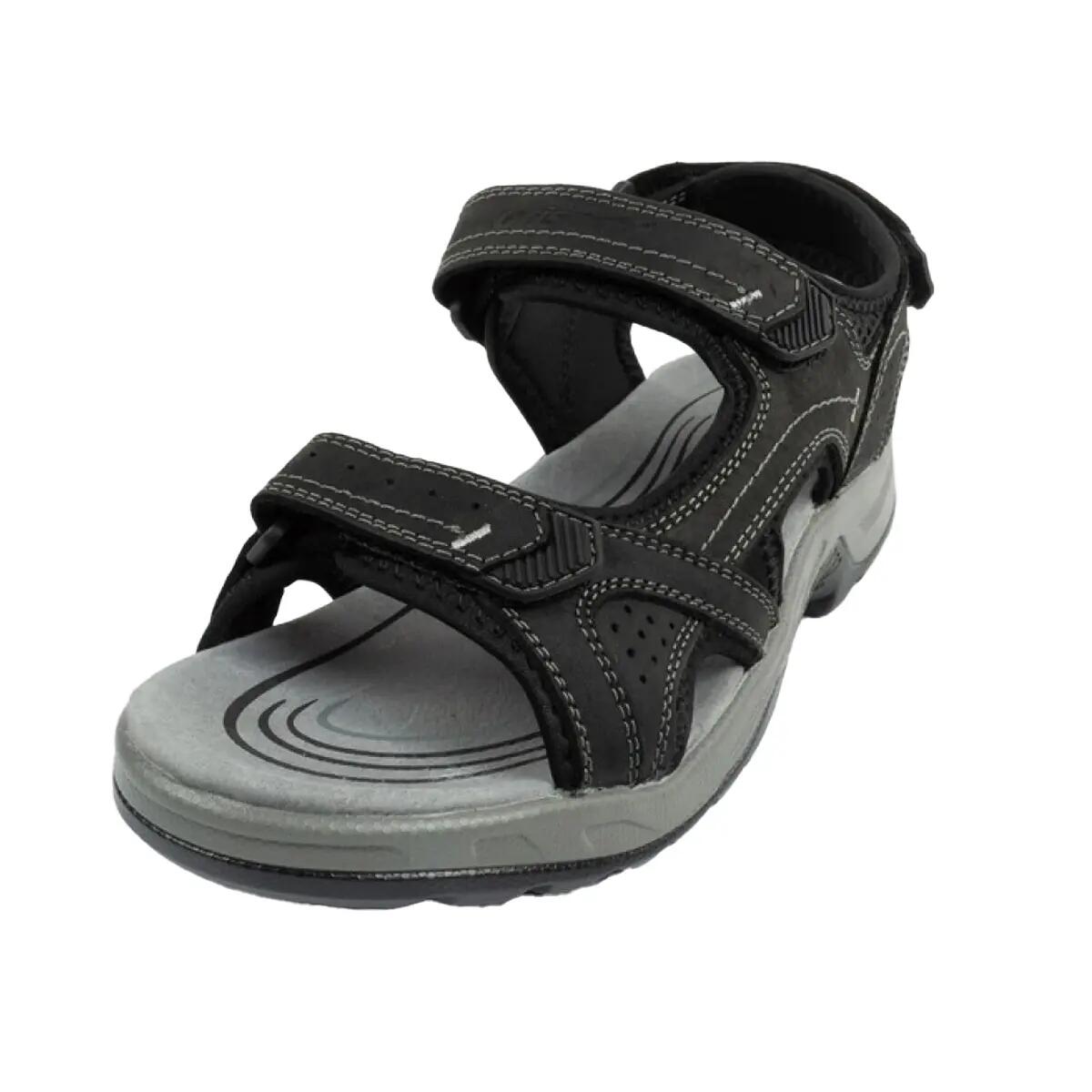 Sandalias de Cuero para Hombre Negro 5/6