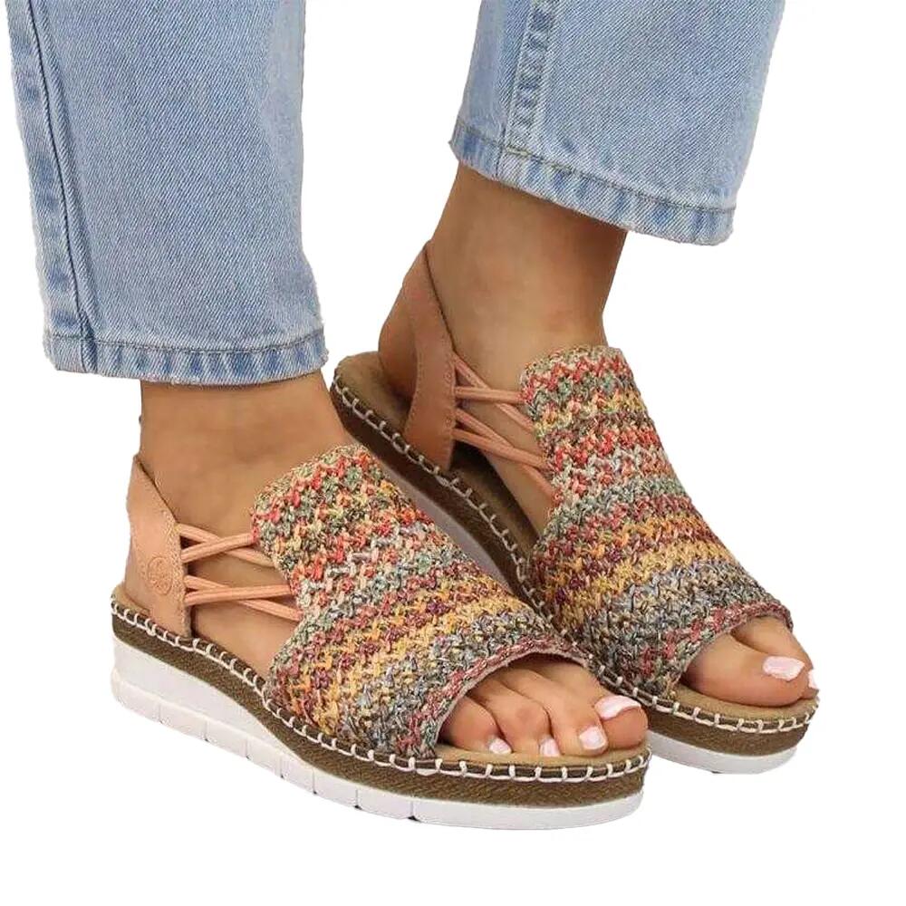 Sandalias Diseño Ganchillo para Mujer Multicolor 5/5