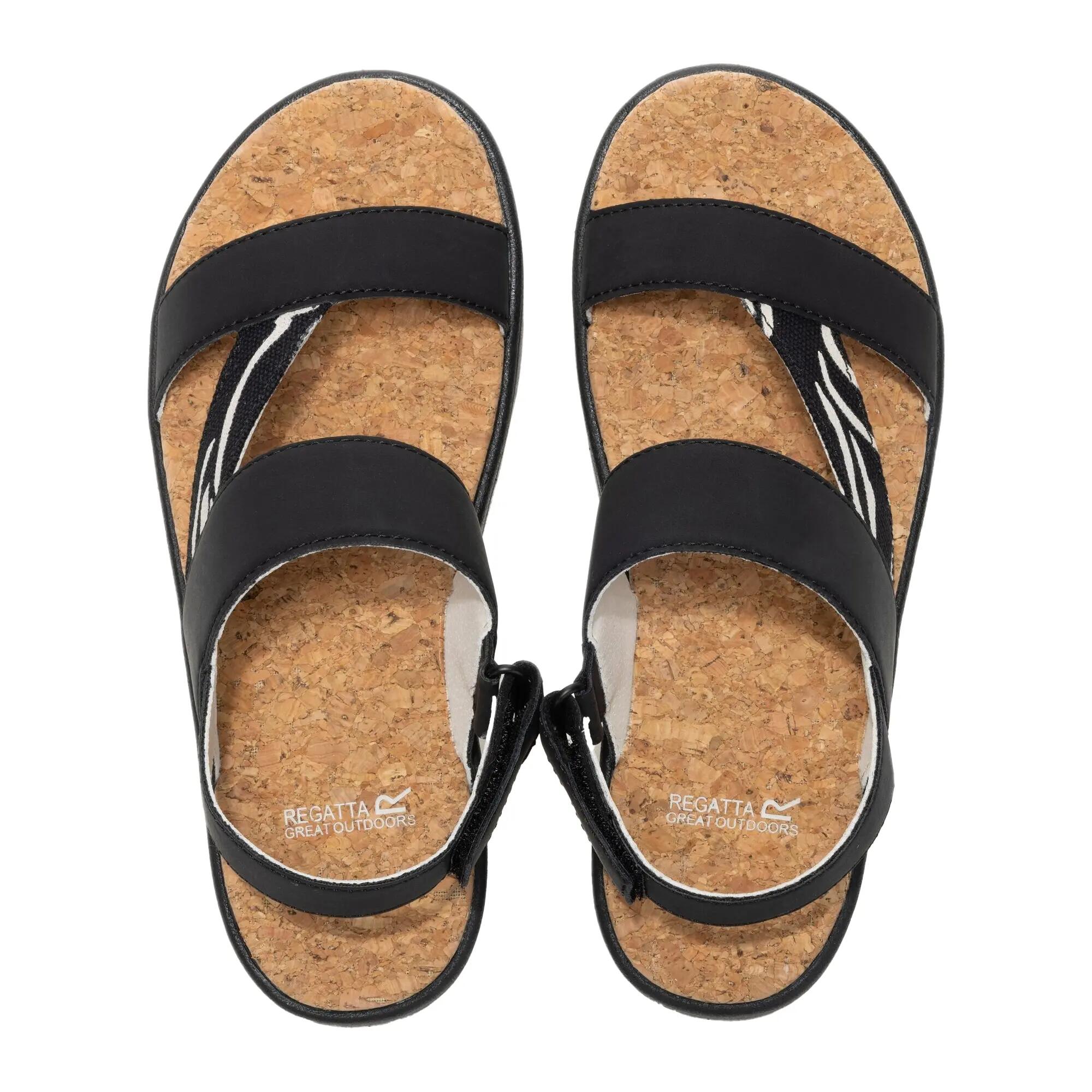 Sandales Motif/style Imprimé Zèbre RYLIE Femme (Noir) 6/7