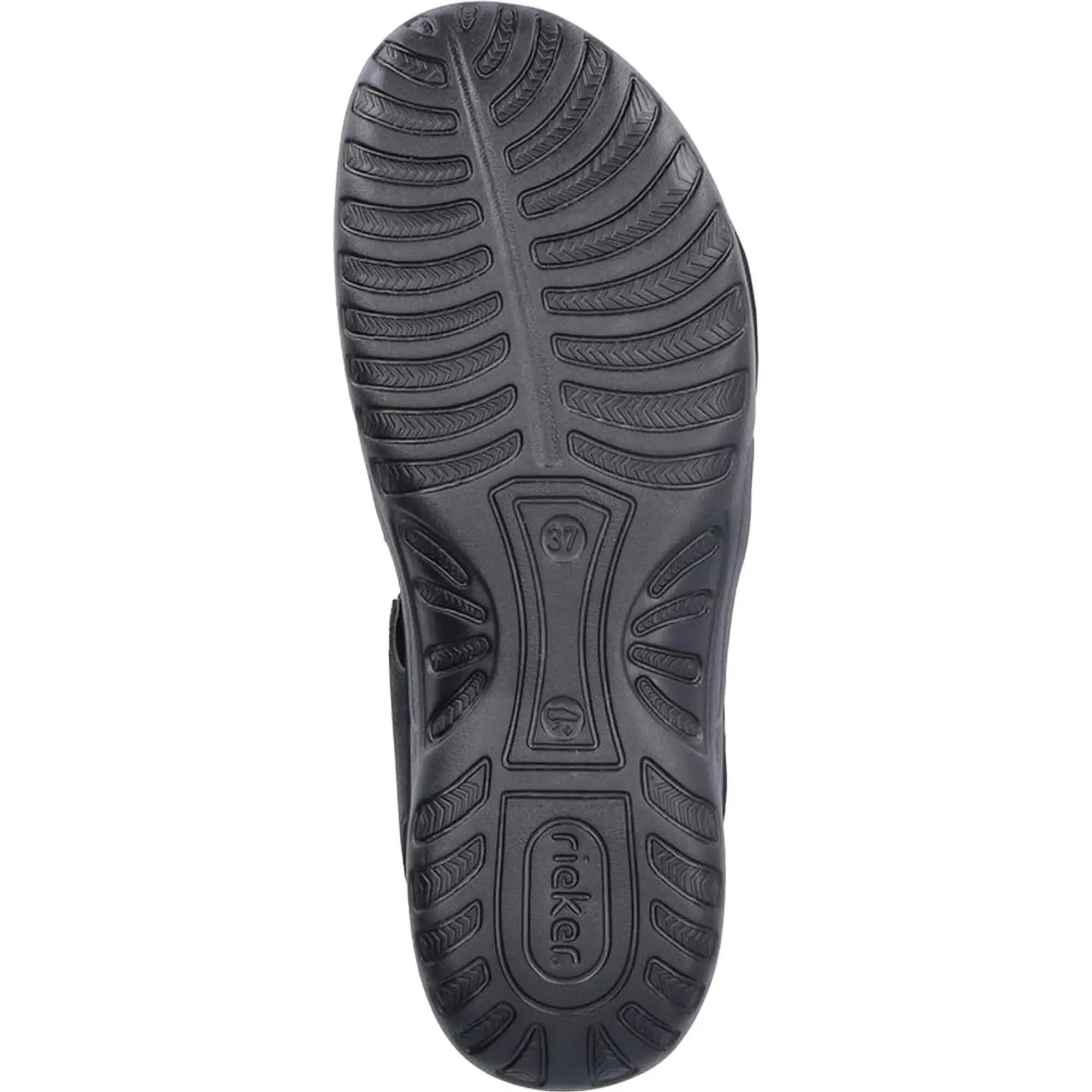 Sandalias de Poliuretano Diseño de Rayas para Mujer Negro 6/6