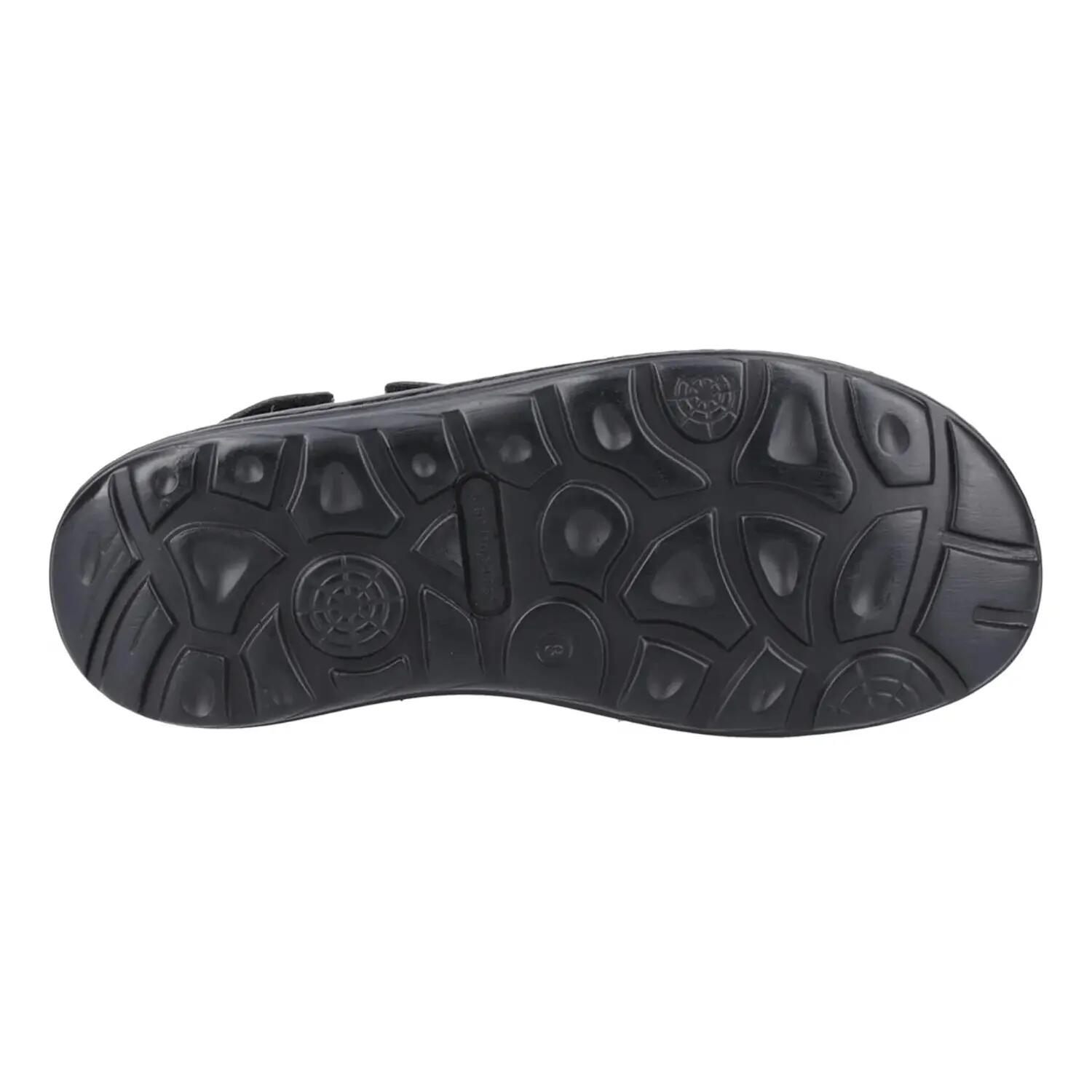 Mens Alistair Leather Sandals (Black) 5/5