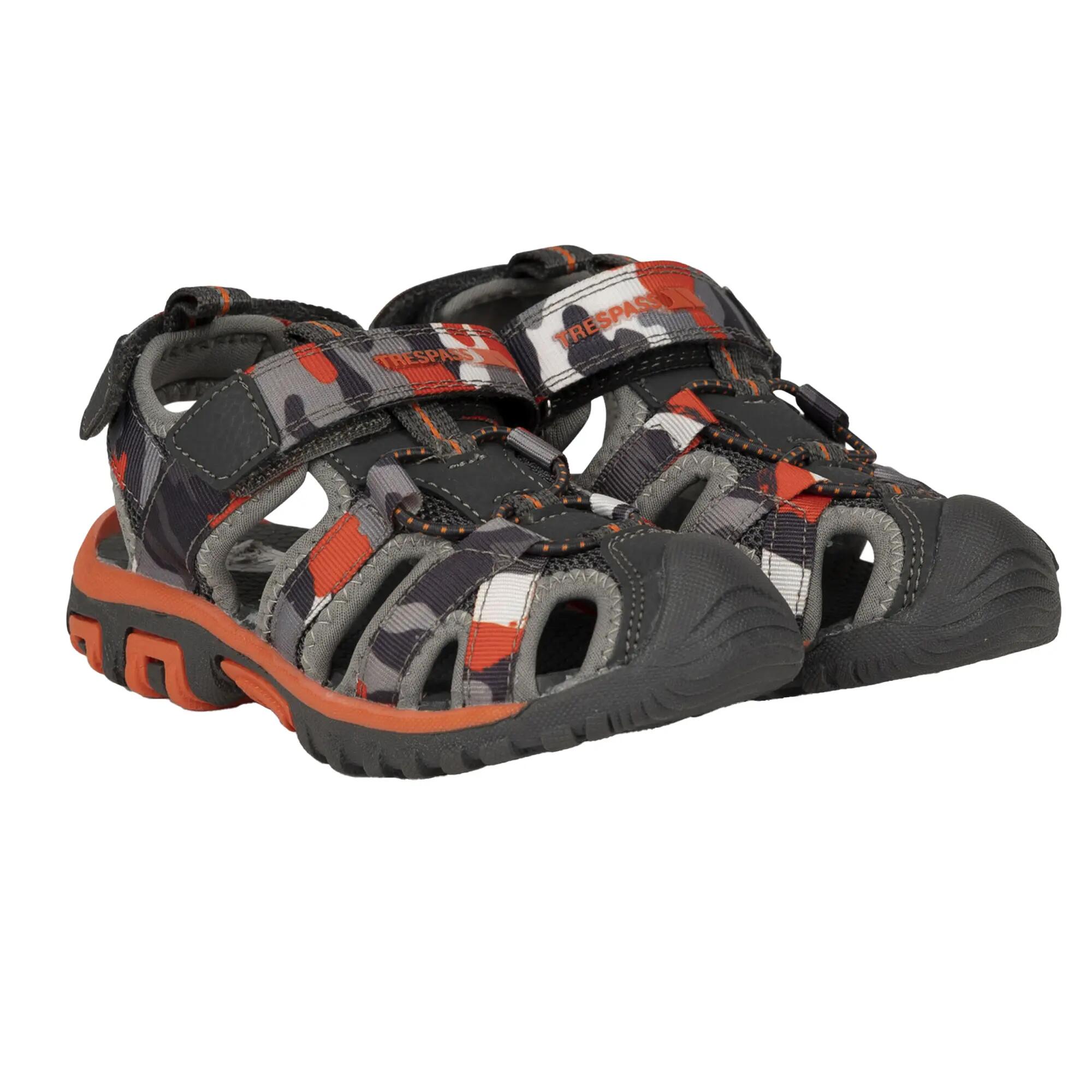 Sandales À Bout Fermé Motif/style Camouflage JAIME Enfant (Gris / Orange 6/7