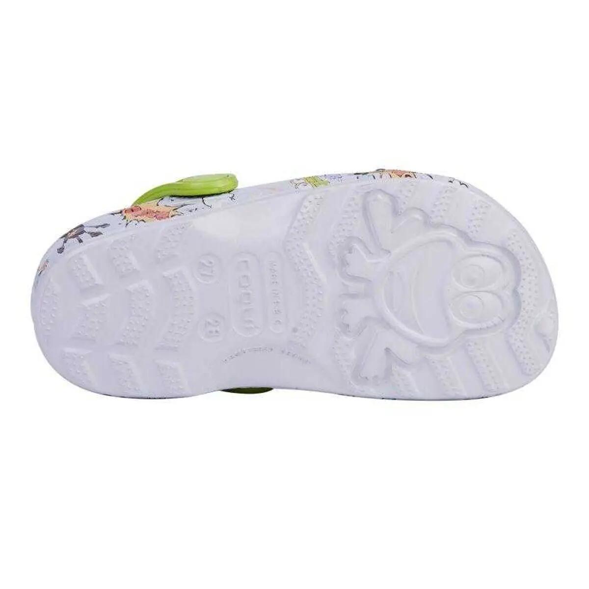 Kinder/Kinder Kleine Kikker Klompen (Wit, Groen) 5/5