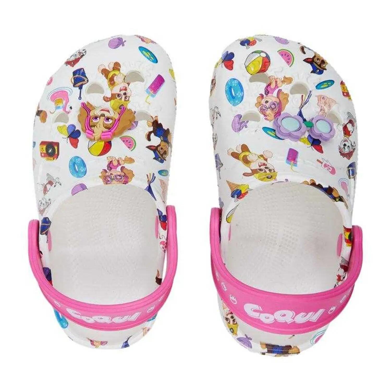 Sabots Motif/style La Pat´Patrouille Enfant (Blanc / Rose / Rosâtre) 4/6