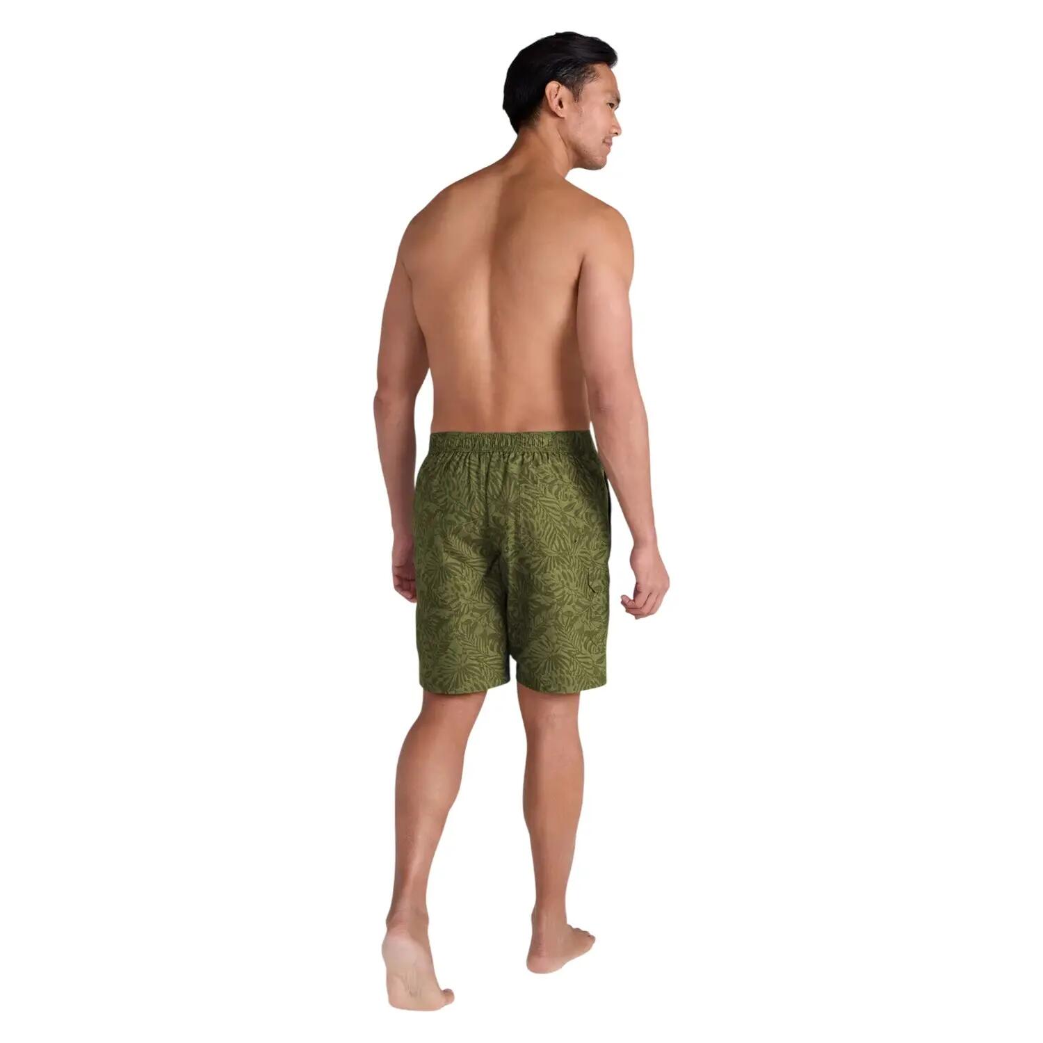 Mens Ocean Tropical Board Shorts (Dark Khaki) 5/5