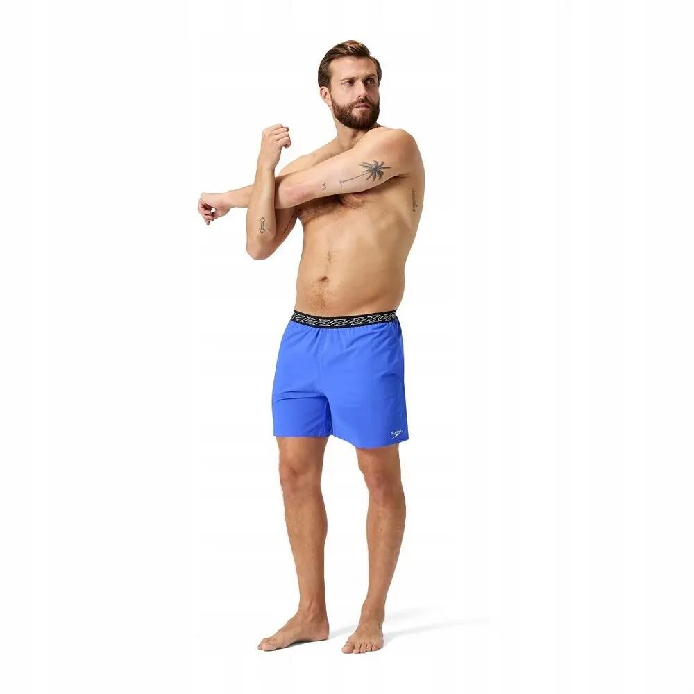 Heren Hyperboom Contrast Tailleband Zwemshort (Blauw) 5/6