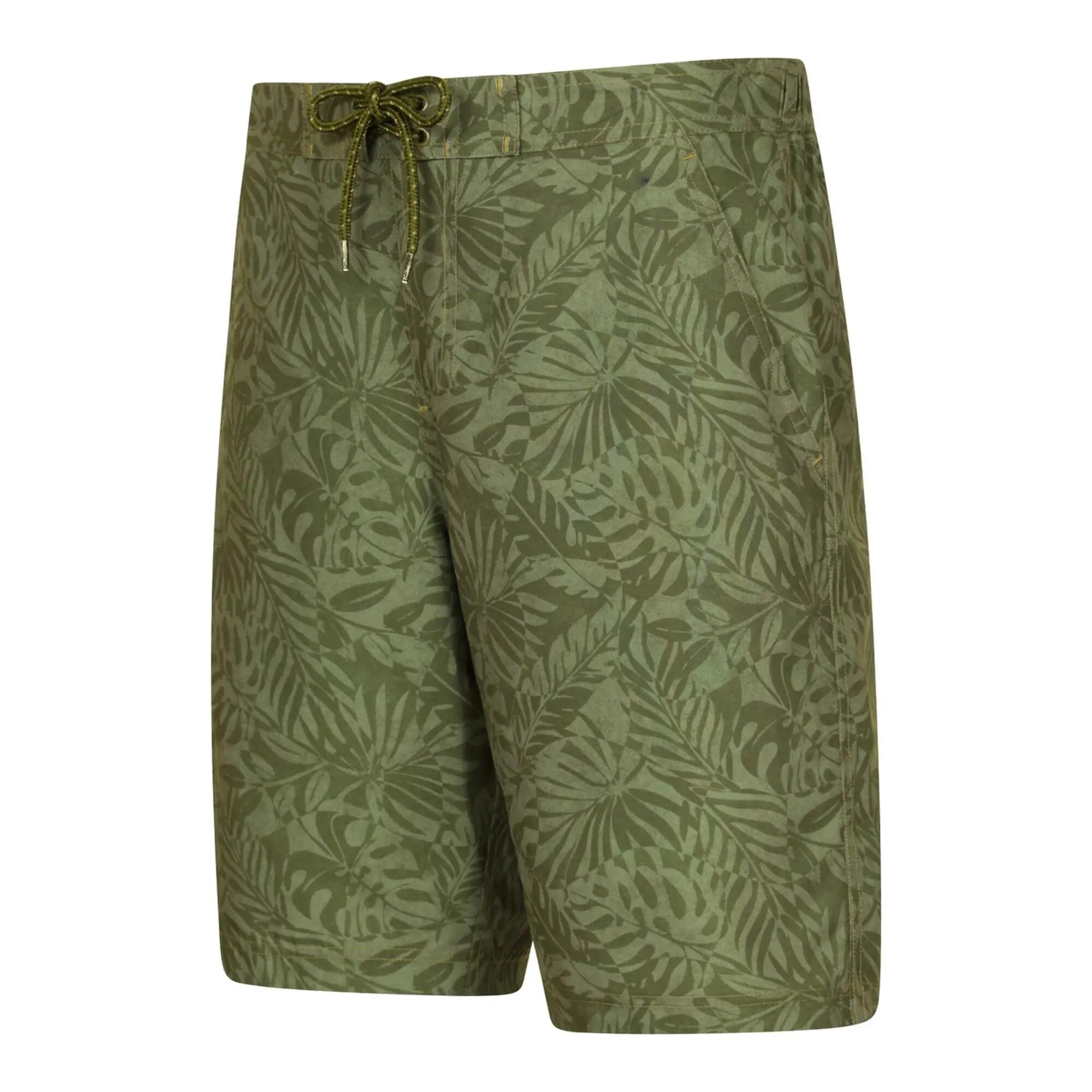 Mens Ocean Camouflage Boardshorts (Dark Khaki) 3/3