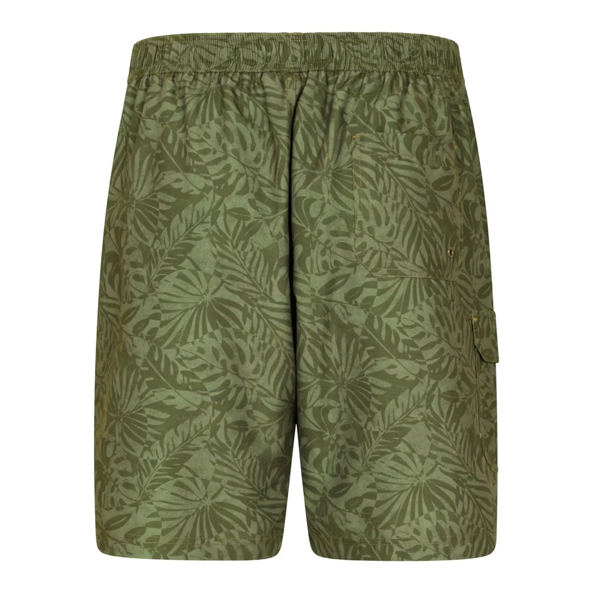 Mens Ocean Camouflage Boardshorts (Dark Khaki) 2/3