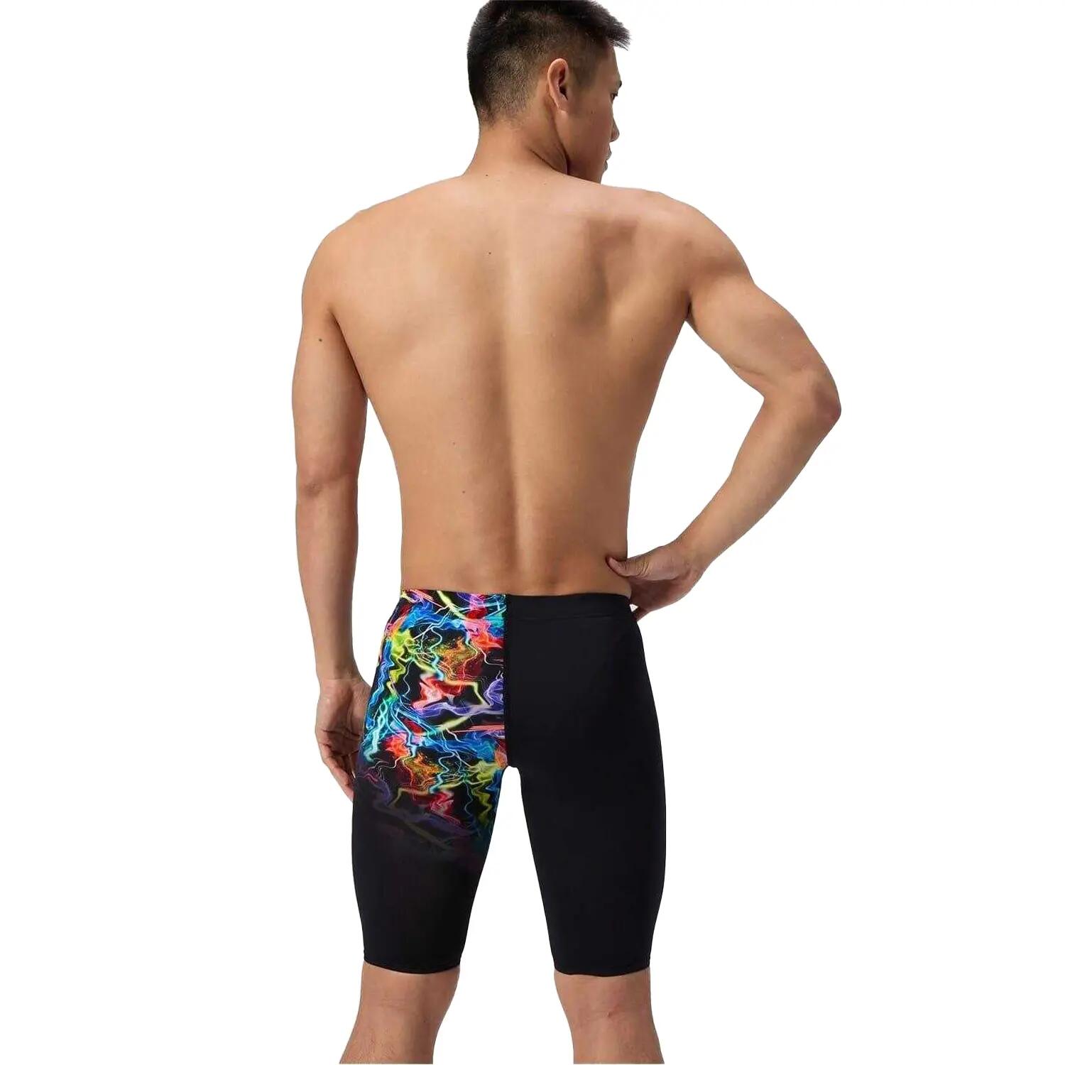 Slimfit jammershorts voor heren met grafische print (Zwart) 6/7