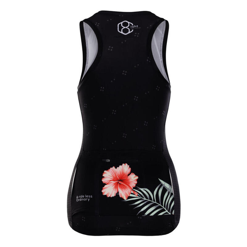 Maillot vélo sans manches pour femmes floral 8andCounting