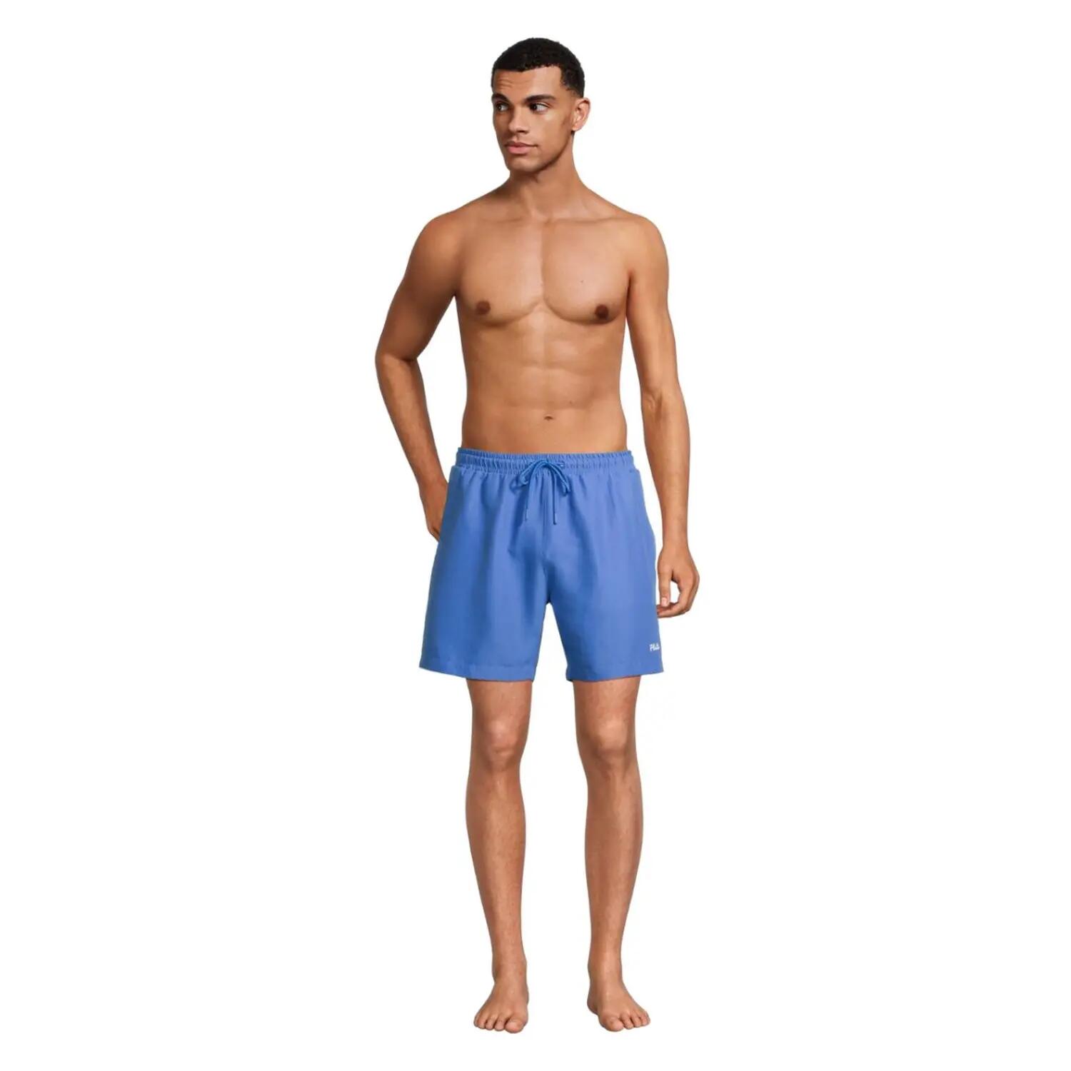 Costume Da Bagno A Pantaloncino Logo Ricamato Uomo Fila Somalia Blu 5/5