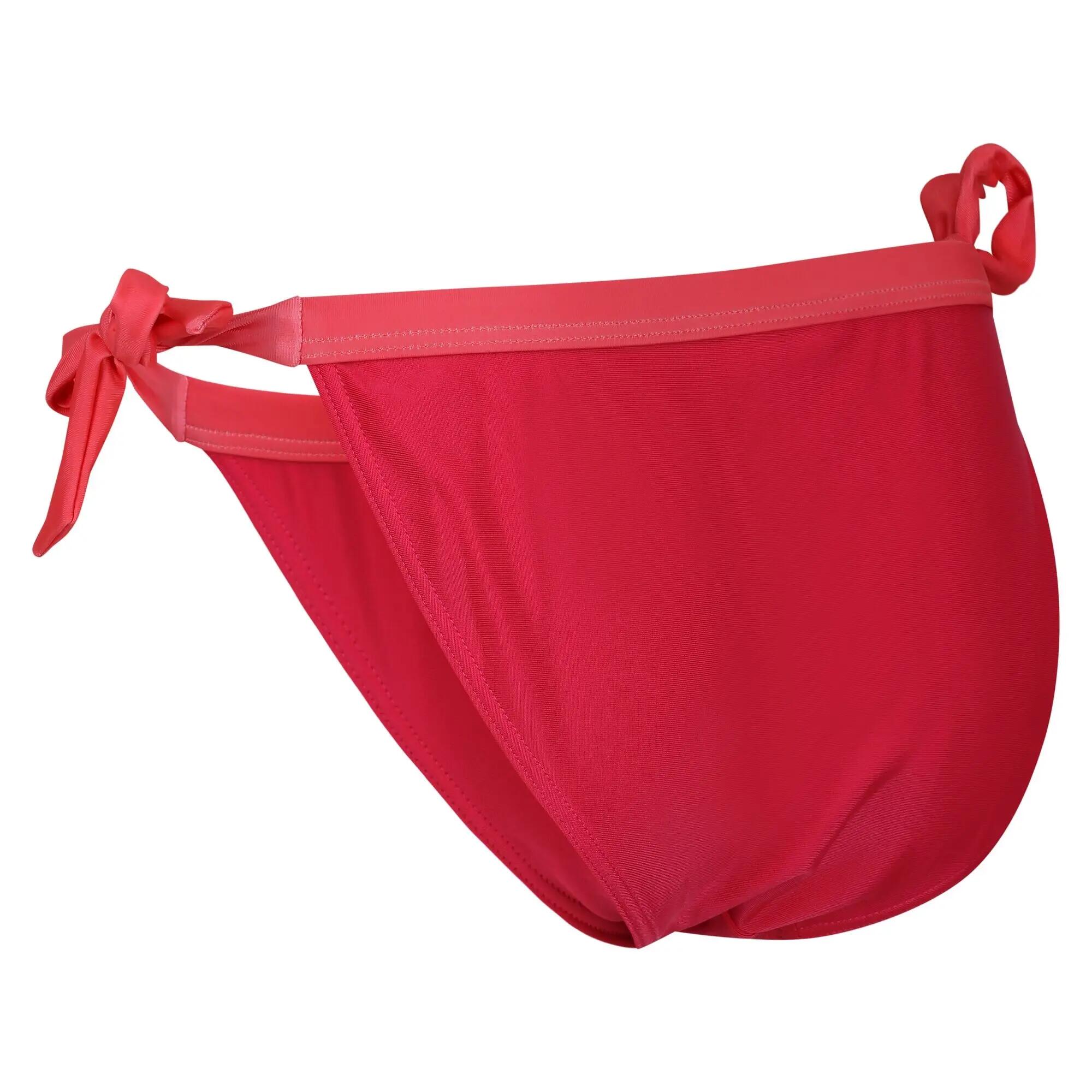 Womens/Ladies Flavia Plain Bikini Bottoms (Bright Blush/Peach Bloom) 7/7
