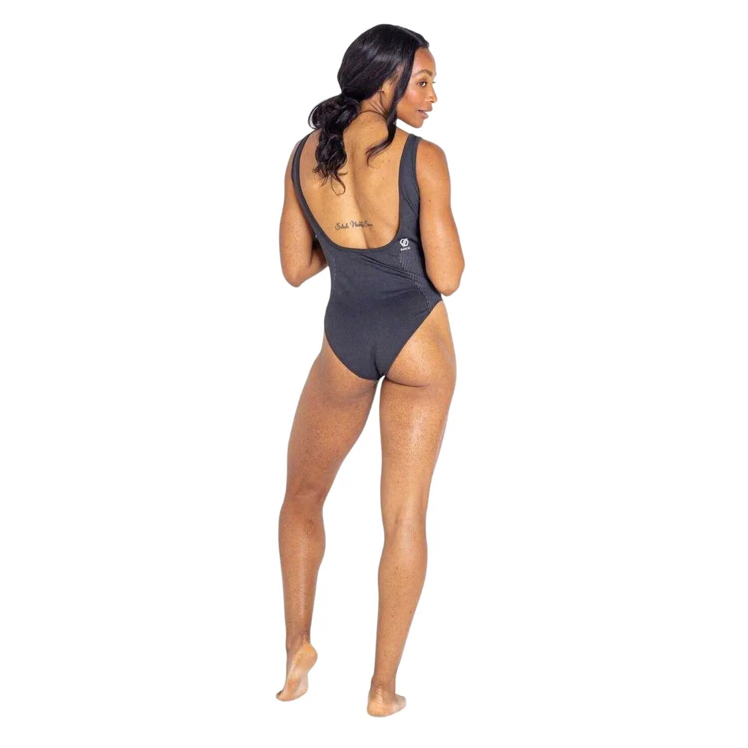 "Don´t Sweat It" Badeanzug für Damen Schwarz 6/6