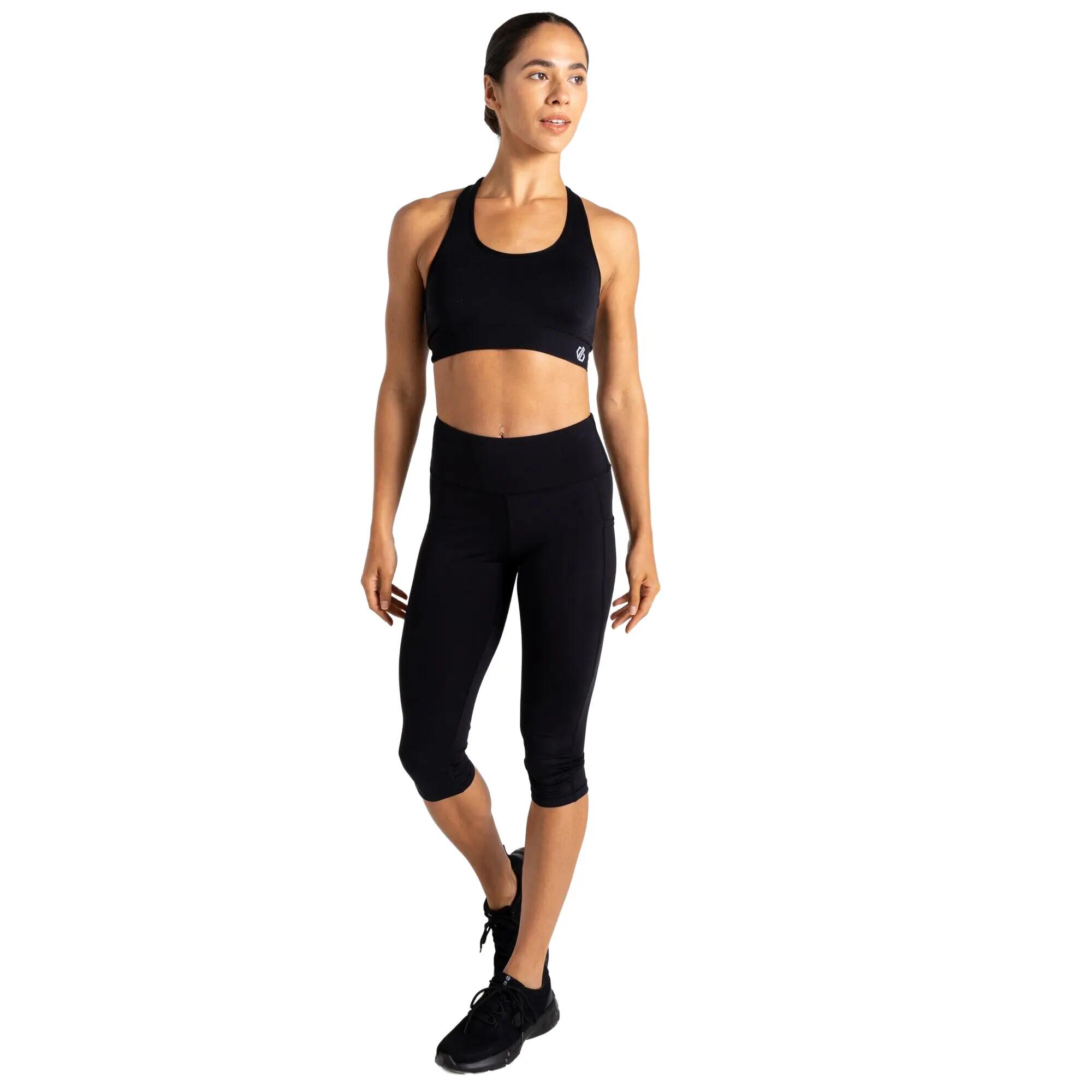 Womens/Ladies Influential II Plain 3/4 Leggings (Black) 6/6