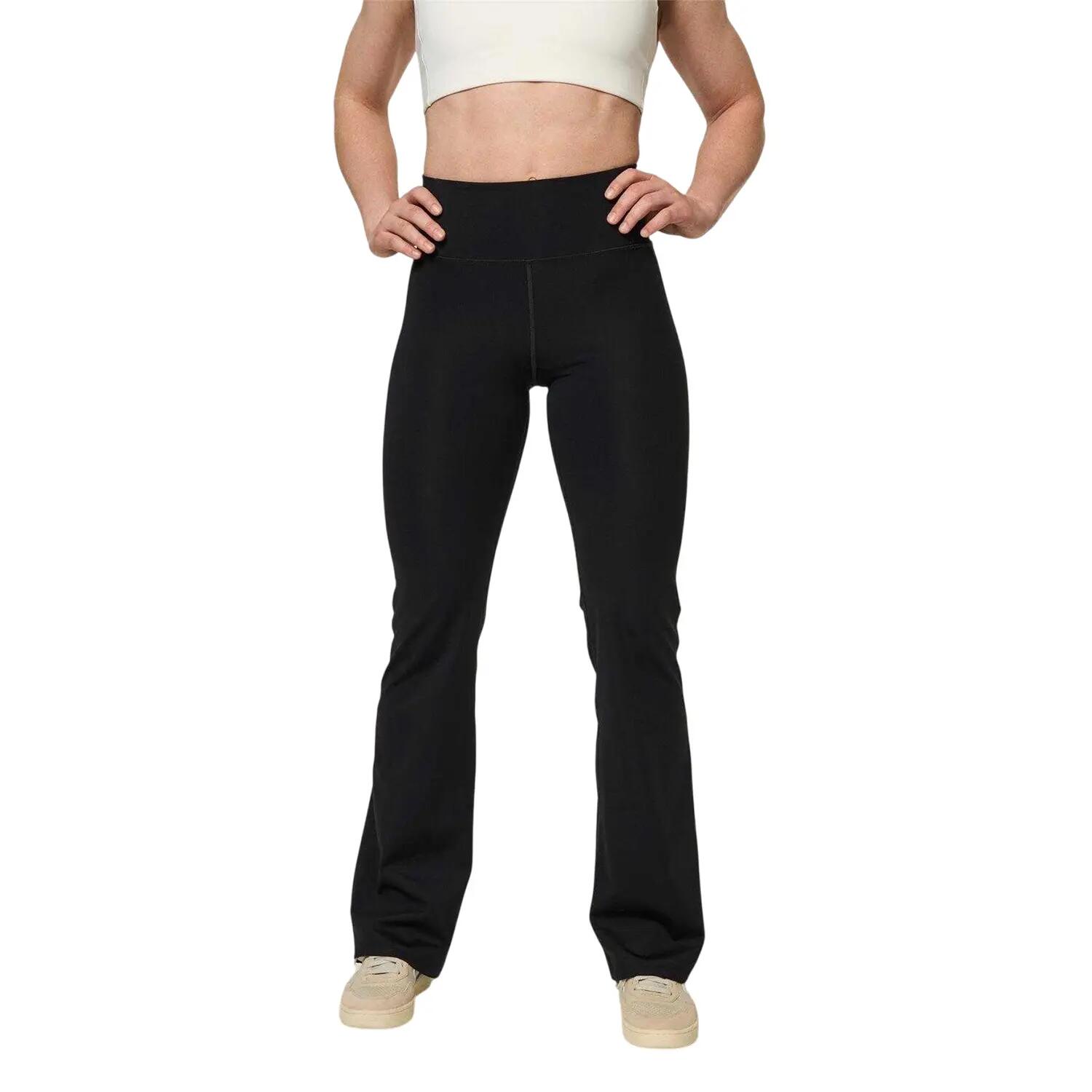 Womens/Ladies Fitted And Flared Leggings (Black) 3/3