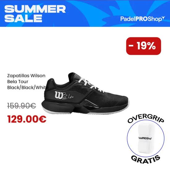 Chaussures de padel Wilson Bela Tour Noir/Noir/Blanc 2025