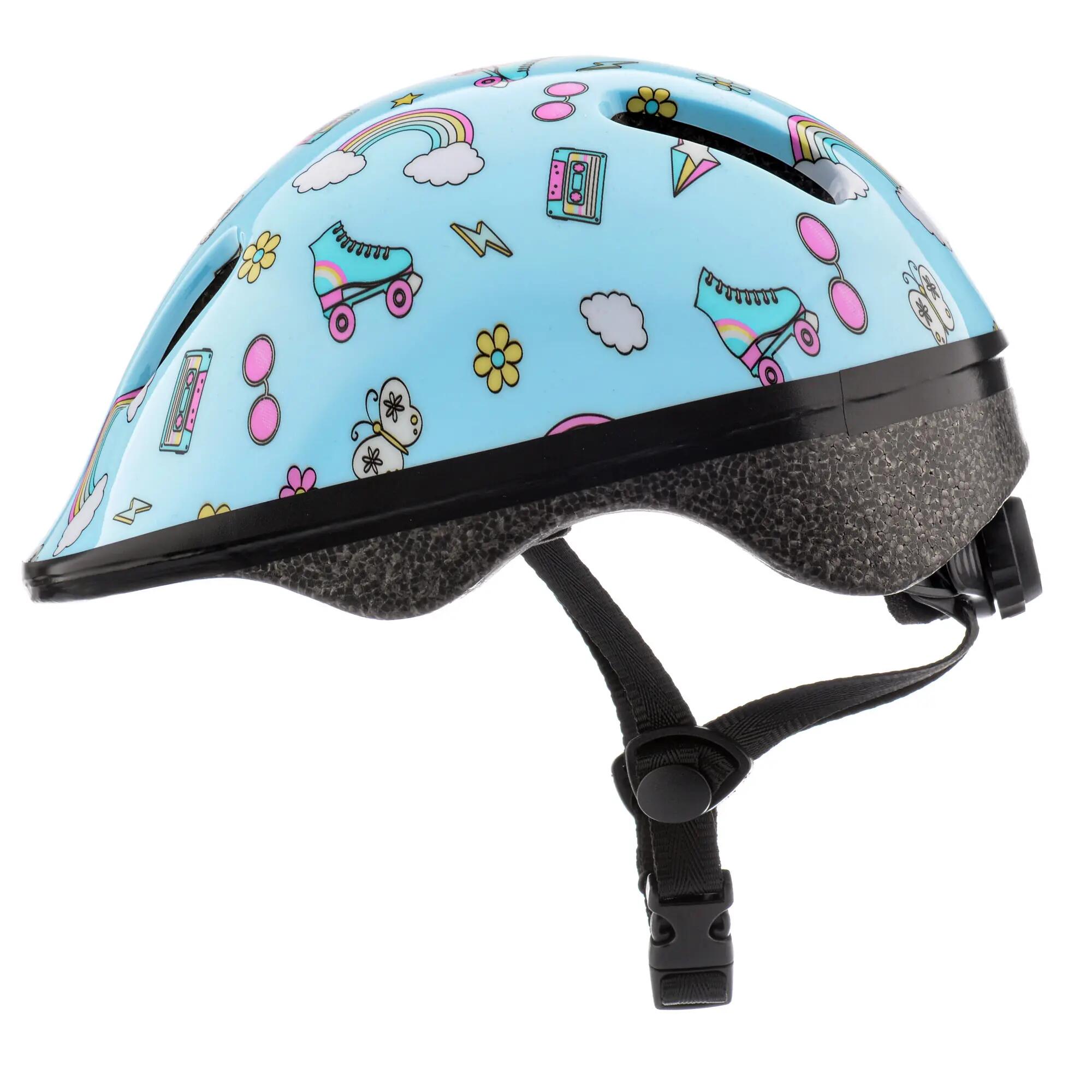 Regenbogen Fahrradhelm Kinder Blau 5/6