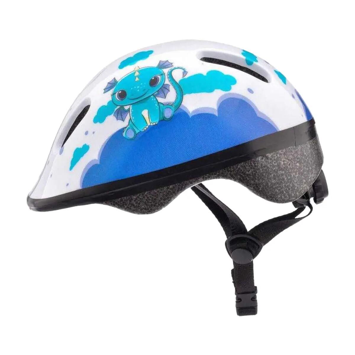 Capacete de bicicleta dragão para crianças e jovens (Branco / Azul) 5/6