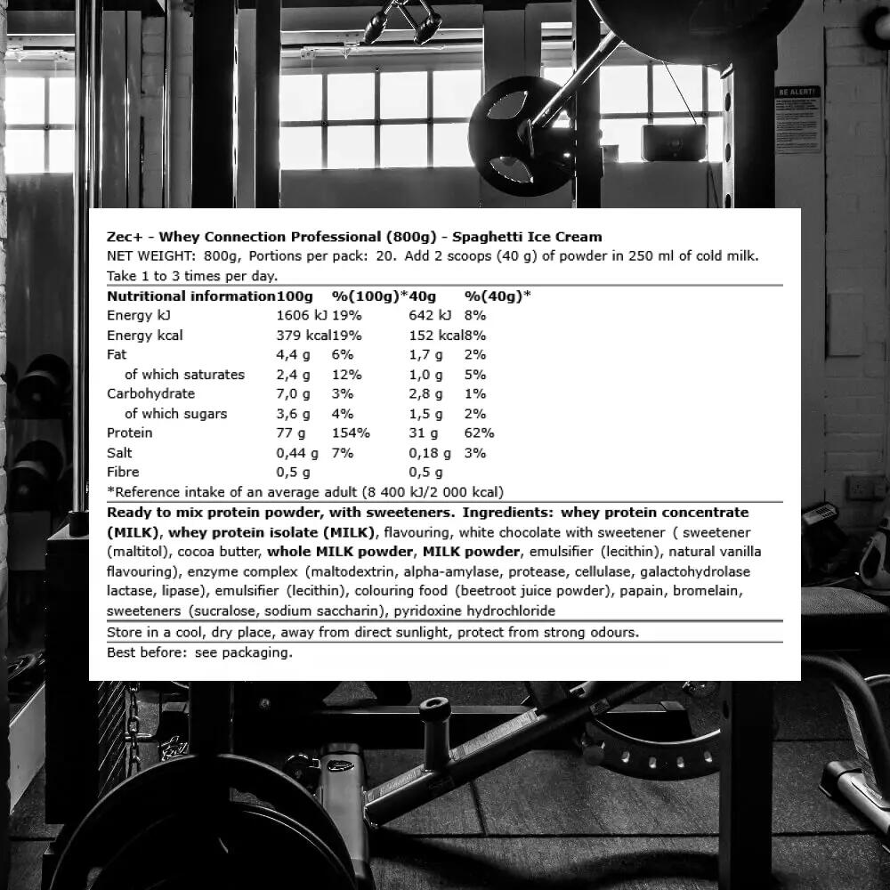 ZEC+ WHEY CONNECTION PROFESSIONAL 800g Spaghetti-Eis 3/3