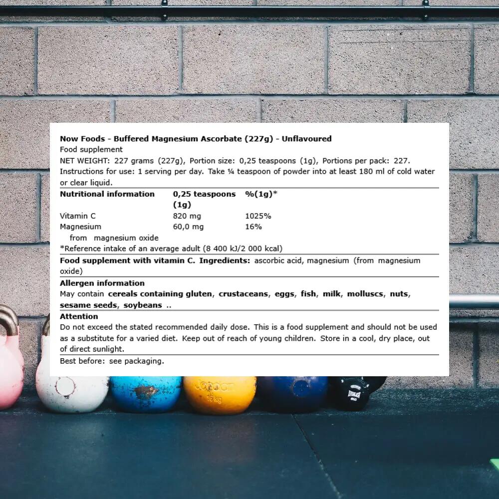 Now Foods Buffered Magnesium Ascorbate (227g) Unflavoured 3/3