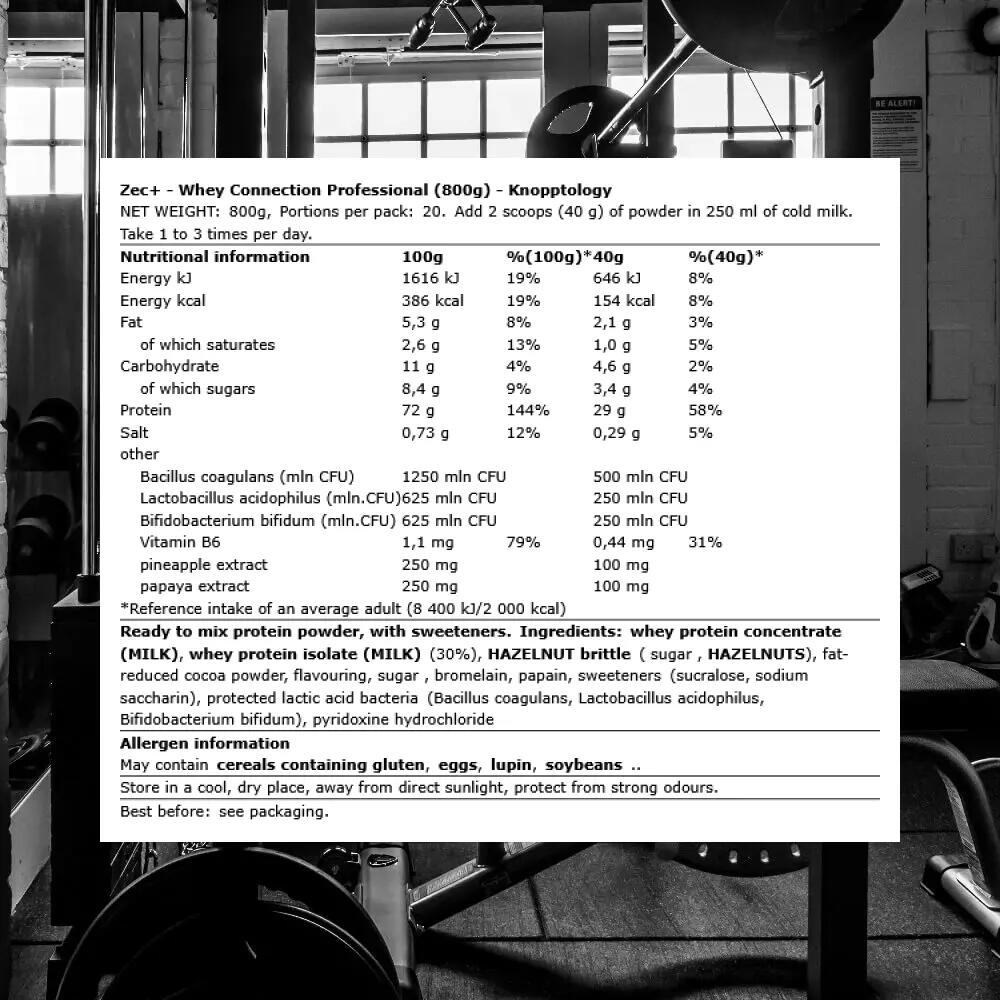 Zec+ Whey Connection Professional (800g) Knopptology - Proteine 3/3