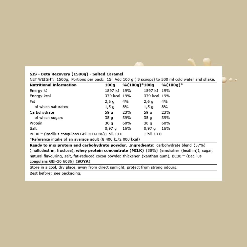 SIS Beta Recovery (1500g) Salted Caramel - Intra- & Post-Workout - Post-Workout 3/3