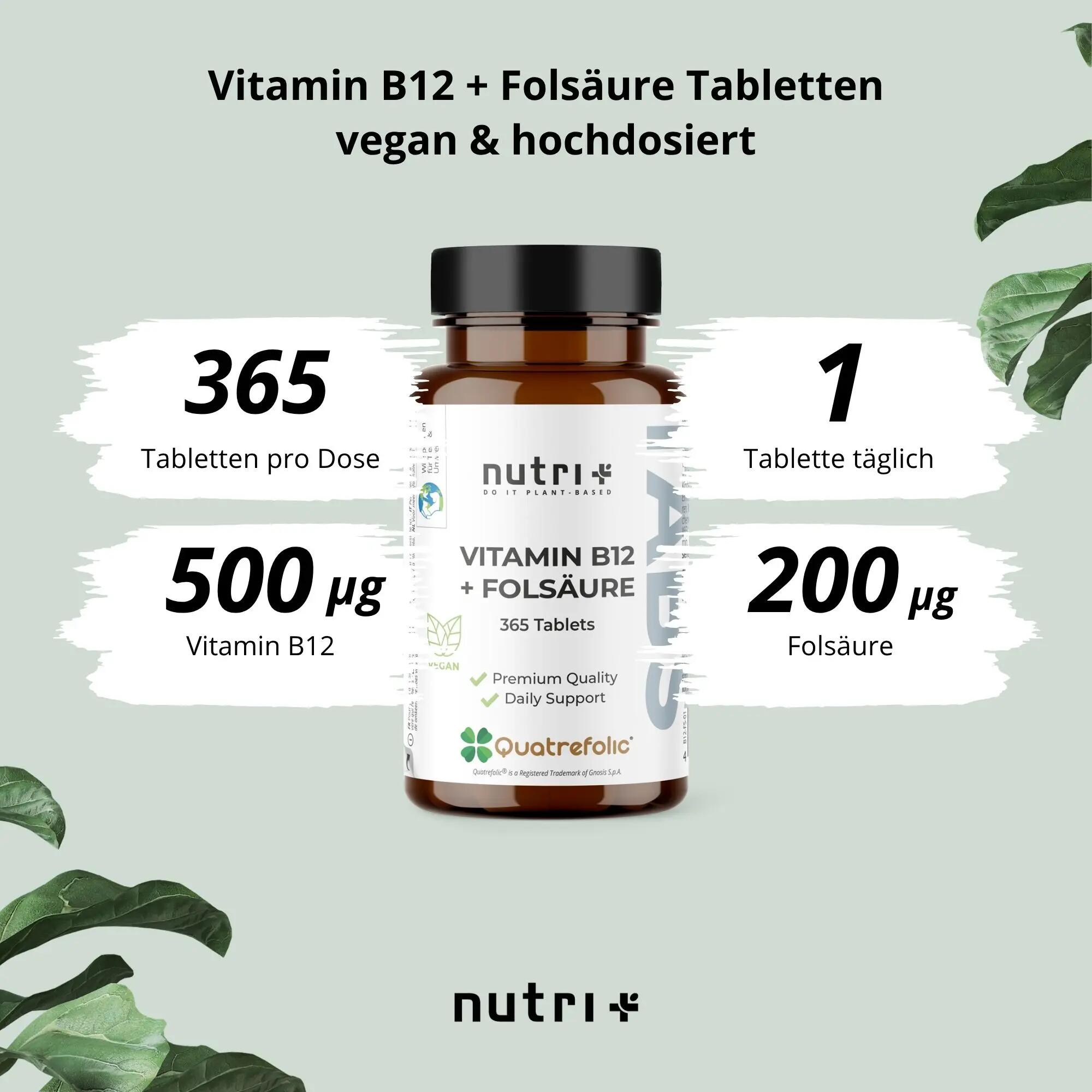 Vitamin B12 + Folsäure - 365 Tabletten 3/6