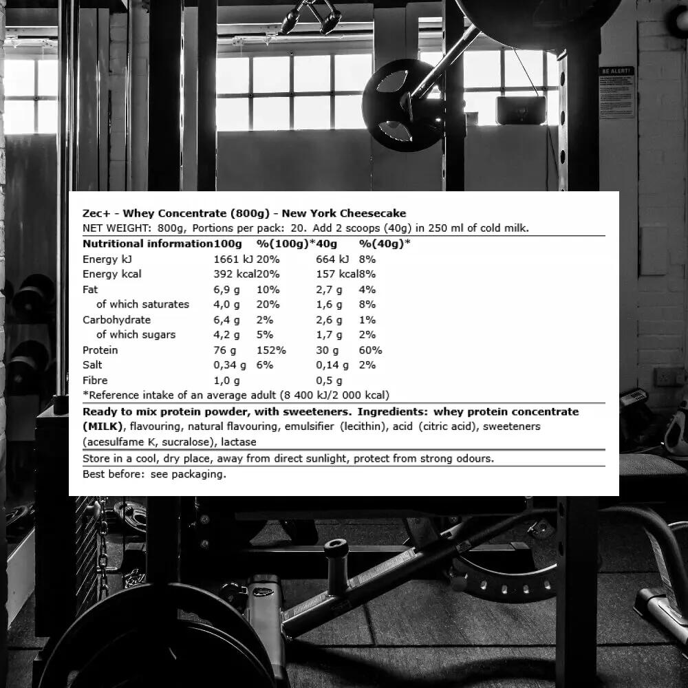 Zec+ Whey Concentrate (800g) New York Cheesecake - Protéines 3/3
