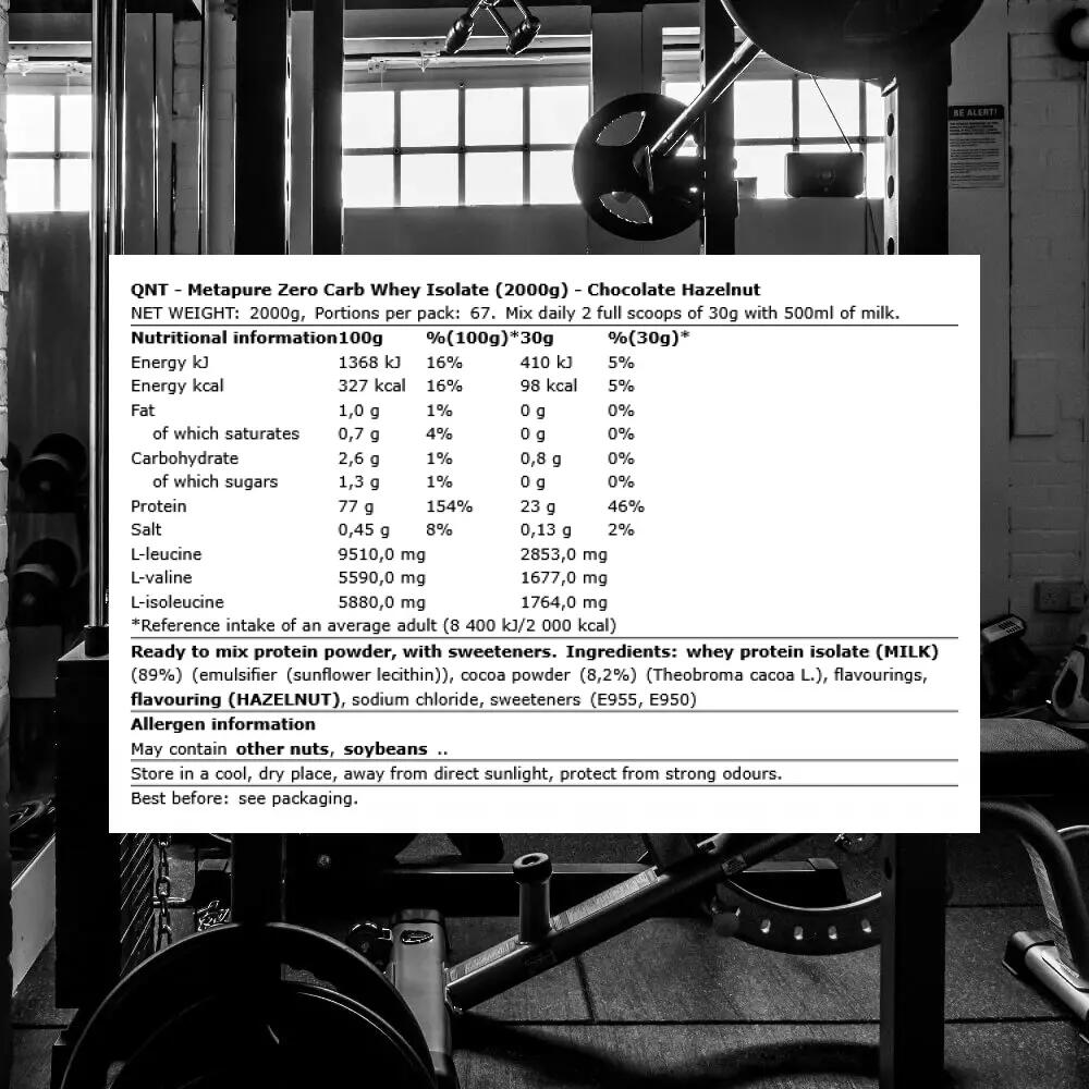 Whey Isolate Metapure 2kg dégraissé délactosé, riche en BCAA 3/3