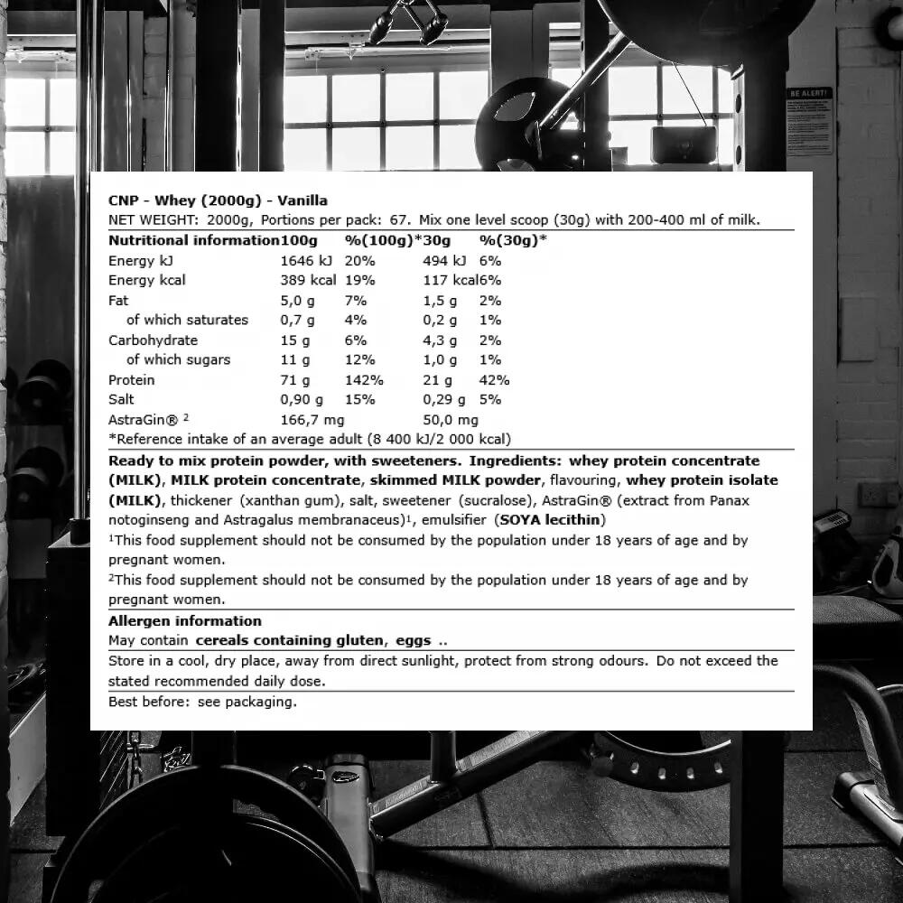 CNP Whey (2000g) Vanilla - Protéines - Mélange de protéines 3/3