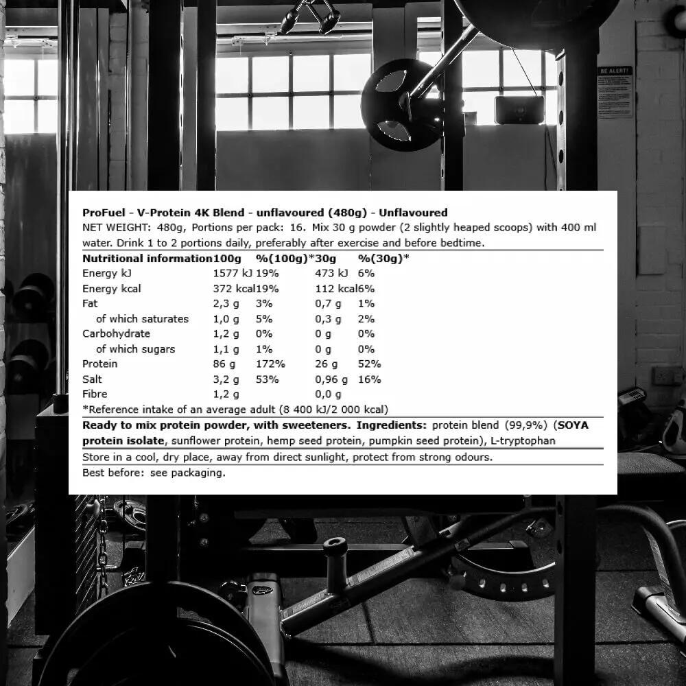 ProFuel V-Protein 4K Blend - unflavoured (480g) Unflavoured - Eiweiße 3/4