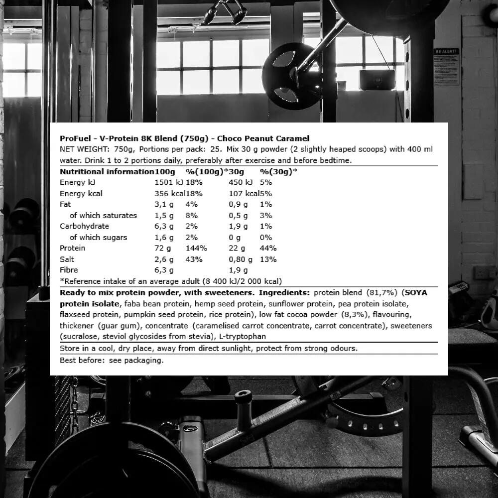 ProFuel V-Protein 8K Blend (750g) Choco Peanut Caramel - Eiweiße 3/3
