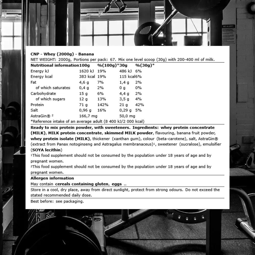 CNP Whey (2000g) Banana - Protéines - Mélange de protéines 3/3