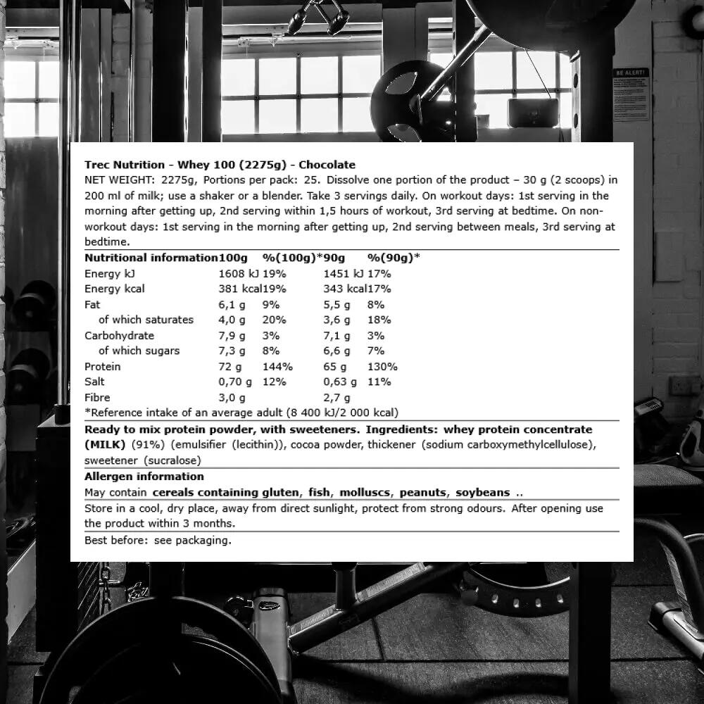 Trec Nutrition Whey 100 (2275g) Chocolate - Protéines 3/4