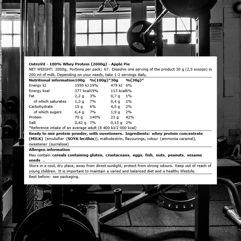 OstroVit 100% Whey Protein (2000g) Apple Pie - Protéines 3/3