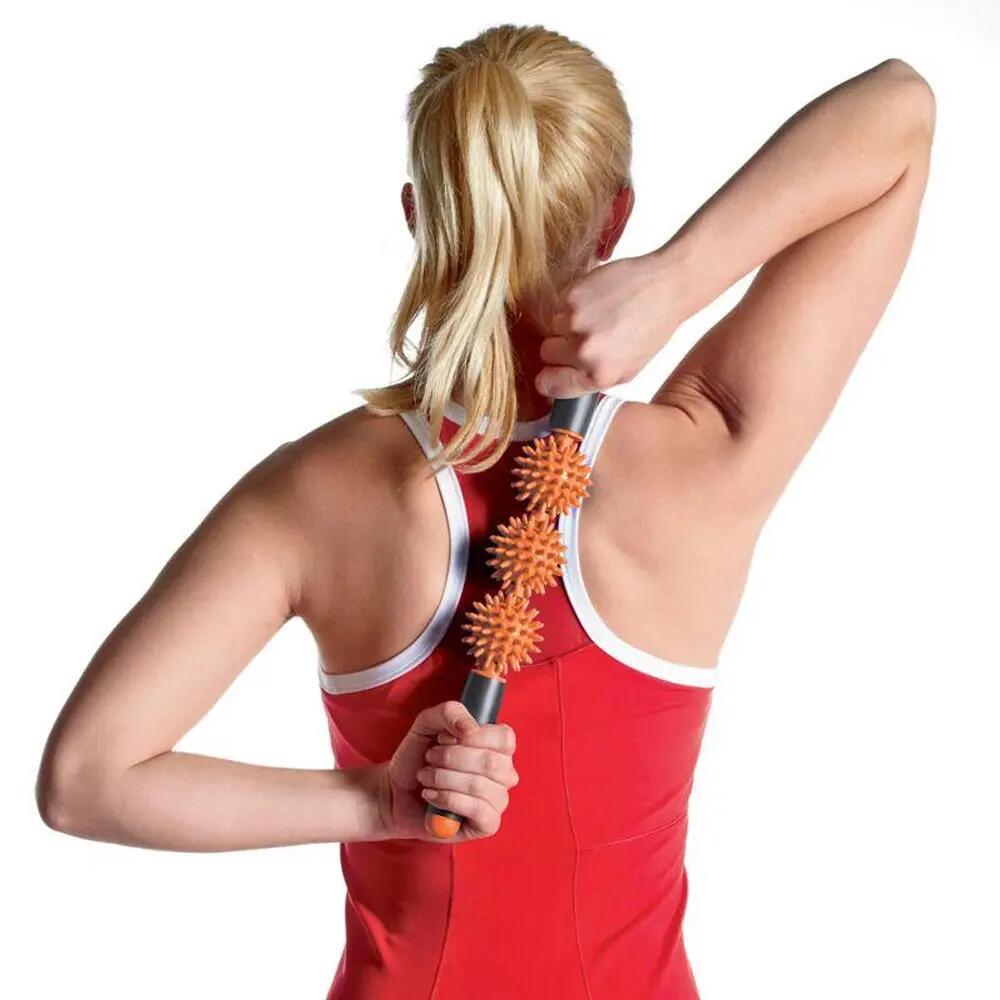 Doppia Palla Bastone Per Massaggi Gaiam Arancio Grigio Taglia Unica 5/5